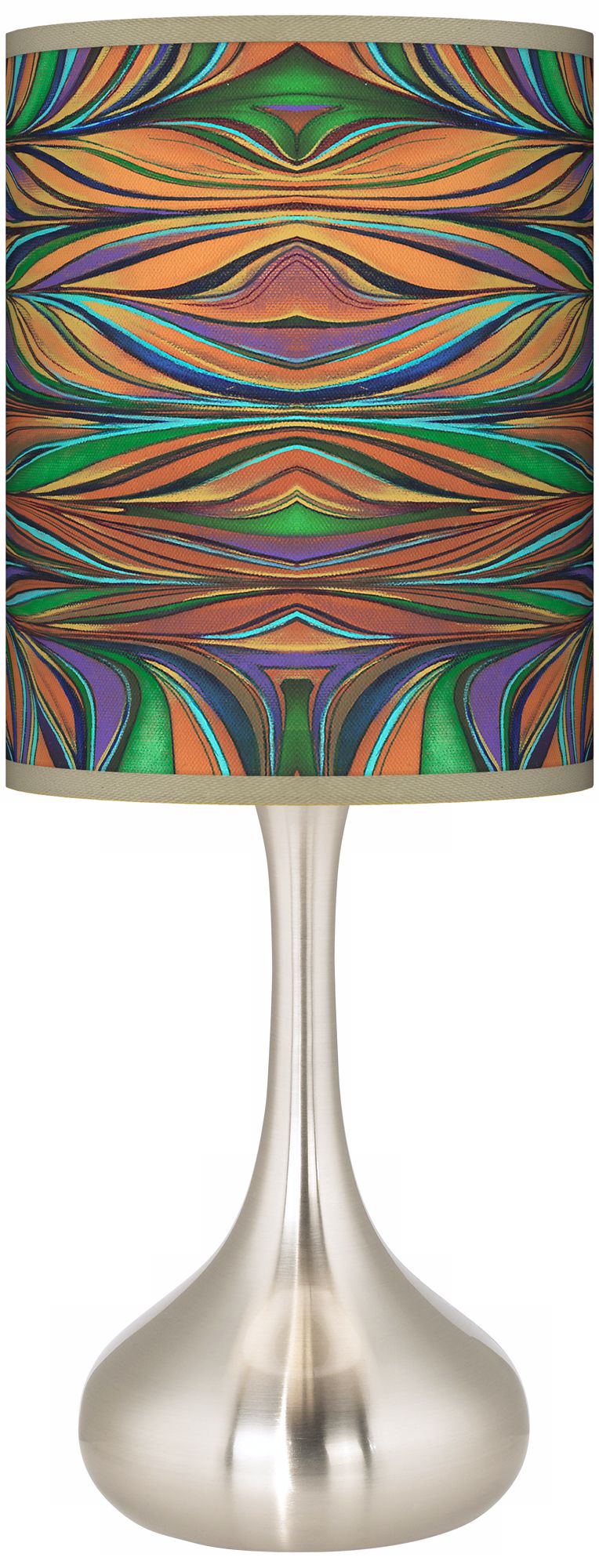 Exotic Peacock Kiss Table Lamp