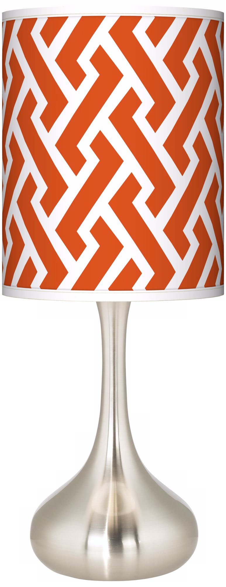 Red Brick Weave Giclee Kiss Table Lamp
