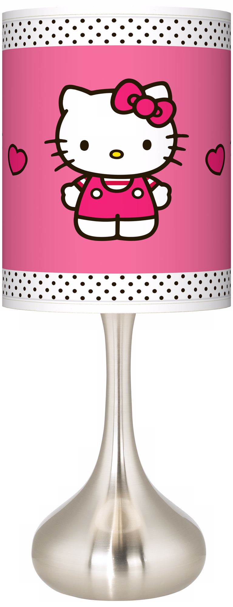 Hello Kitty Pink and Polka Dots Giclee Kiss Table Lamp