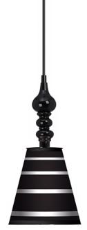 Bold Black Stripe 7 12 Wide Black Mini Pendant K3337 K7527