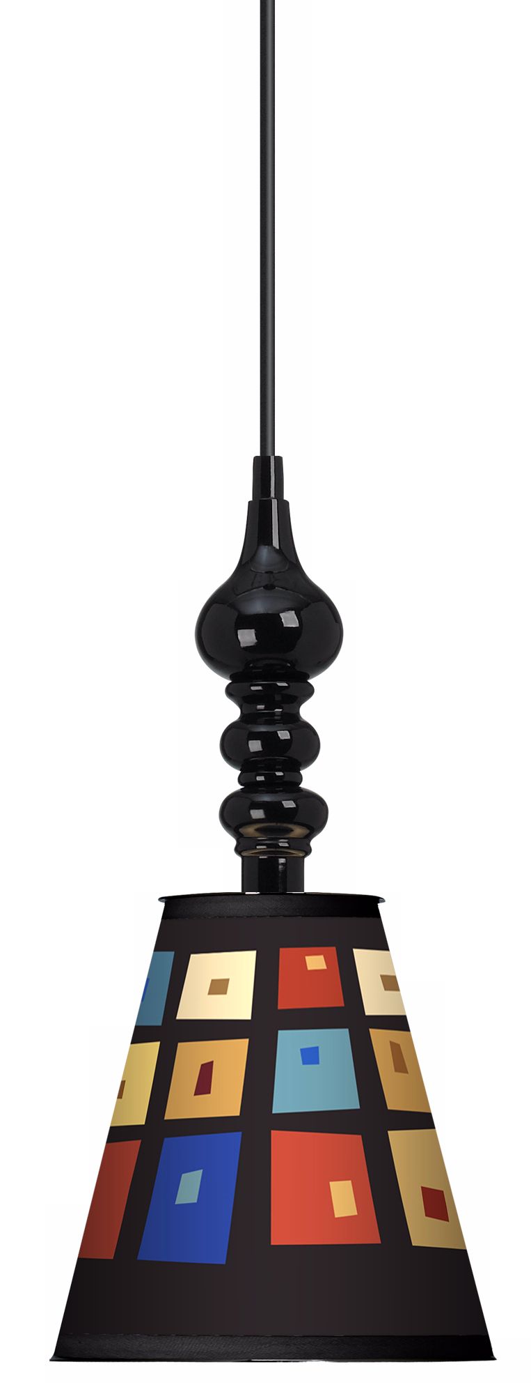 Palette Squares 7 1/2" Wide Black Mini Pendant