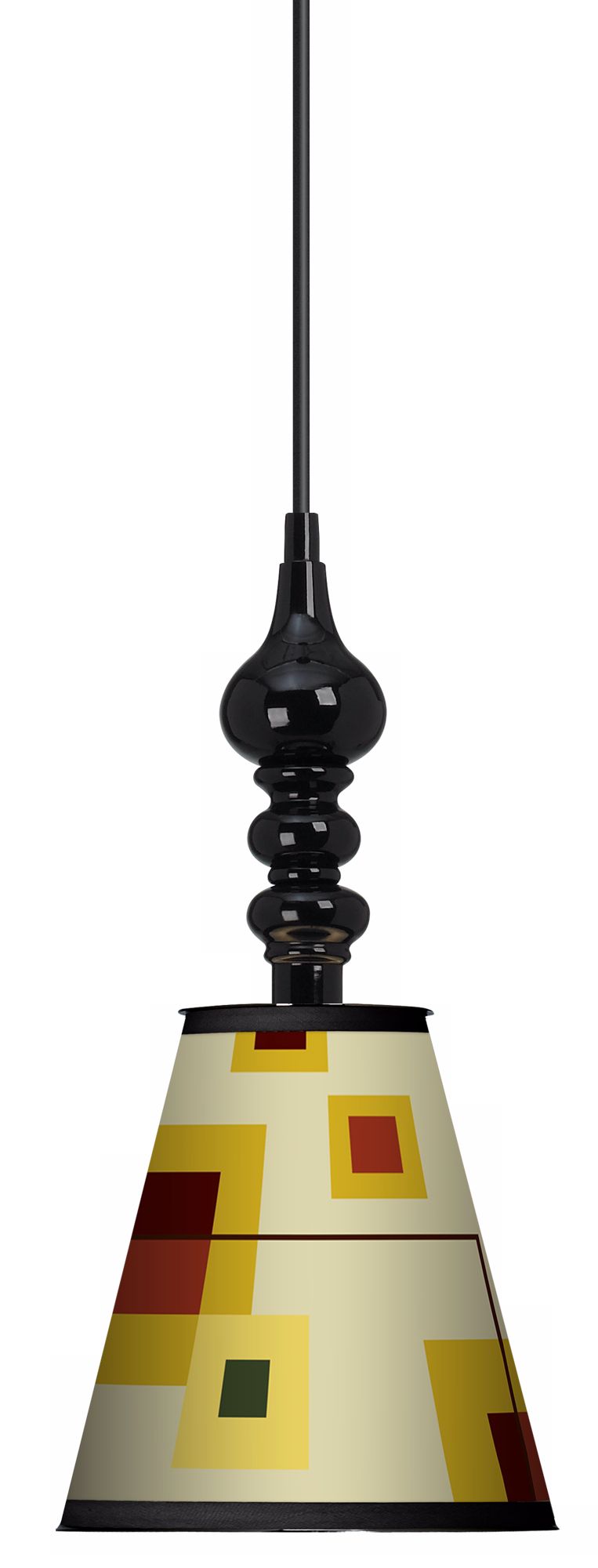Windows 7 1/2" Wide Black Mini Pendant