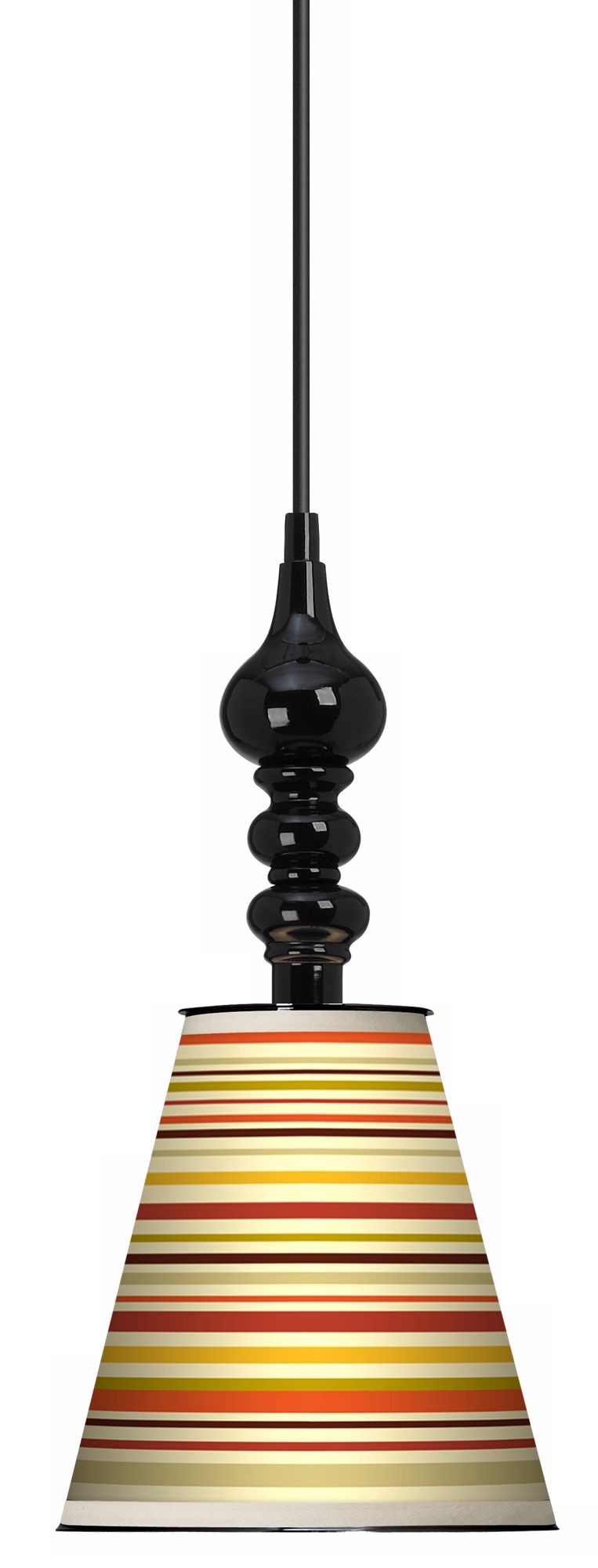 Stacy Garcia Lemongrass Stripe 7 1/2" Wide Black Pendant
