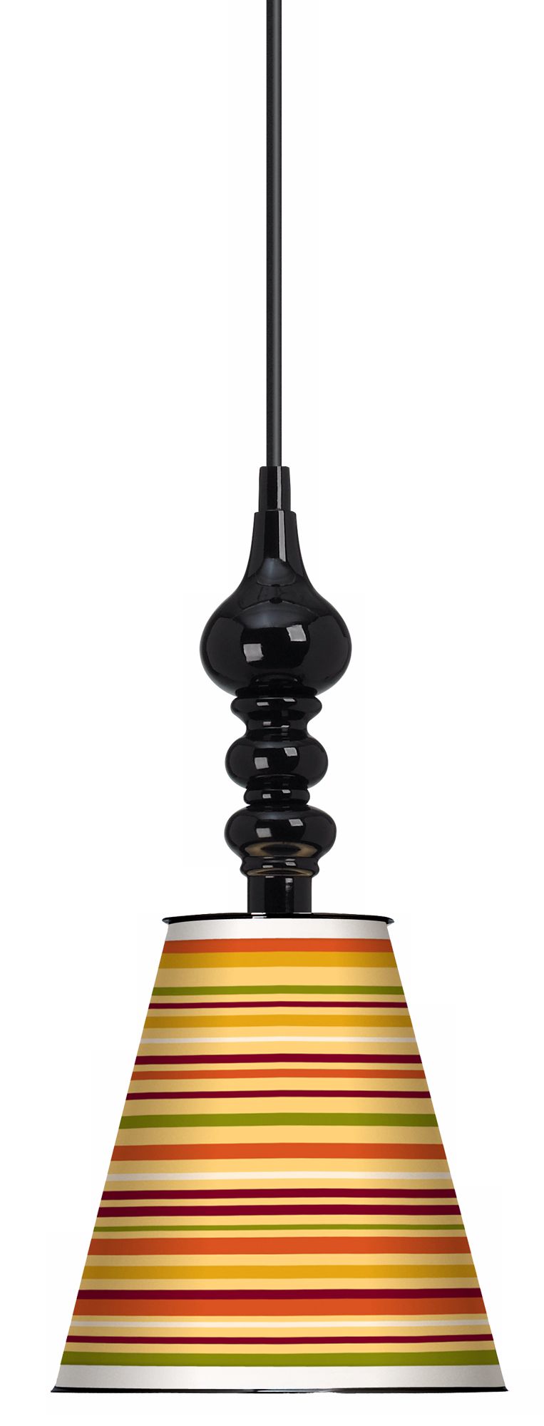 Stacy Garcia Harvest Stripe 7 1/2" Wide Black Mini Pendant