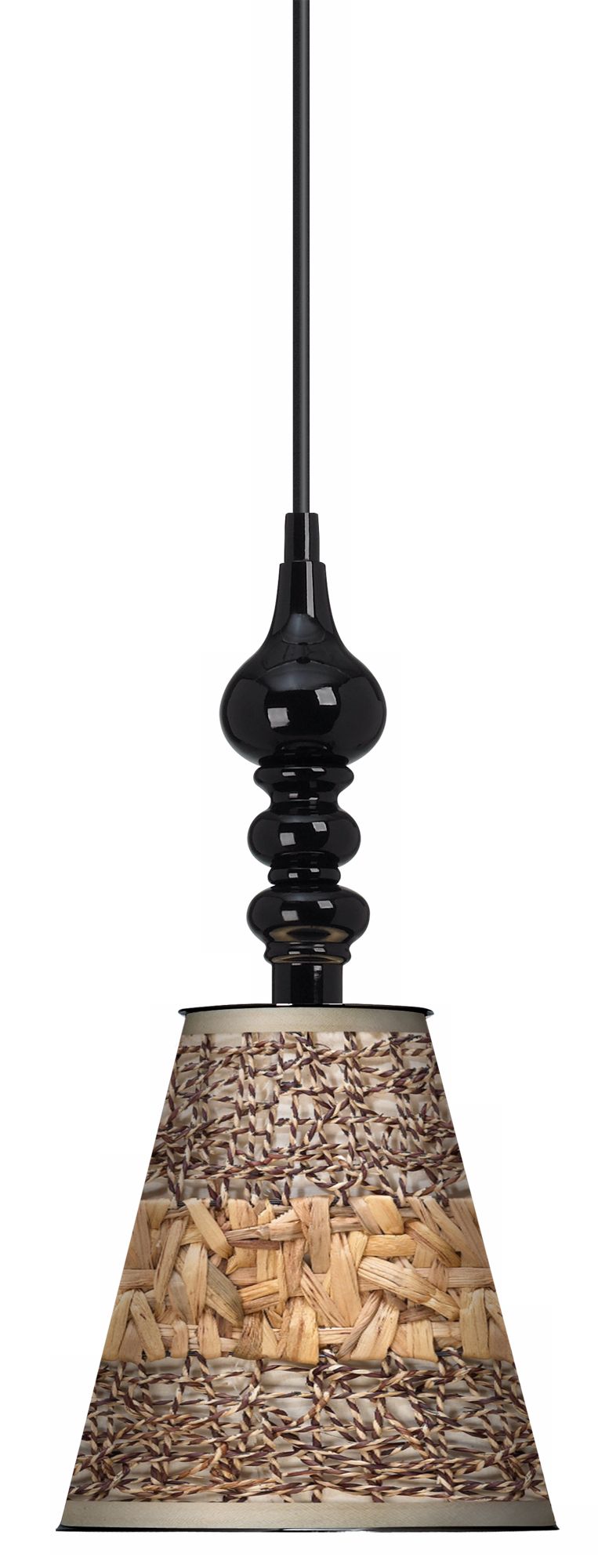 Woven Fundamentals 7 1/2" Wide Black Chandelier