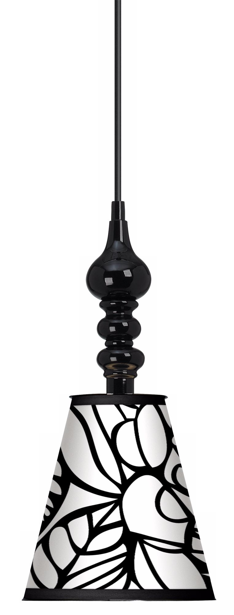 Jungle Moon Giclee 7 1/2" Wide Black Mini Pendant