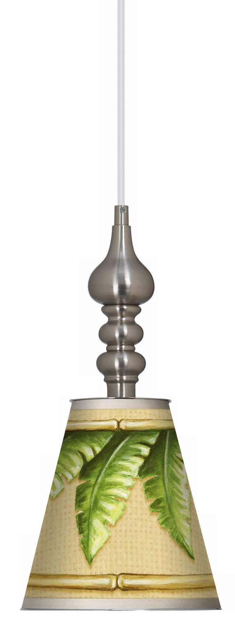 Royal Palm 7 1/2" Wide Brushed Steel Mini Pendant