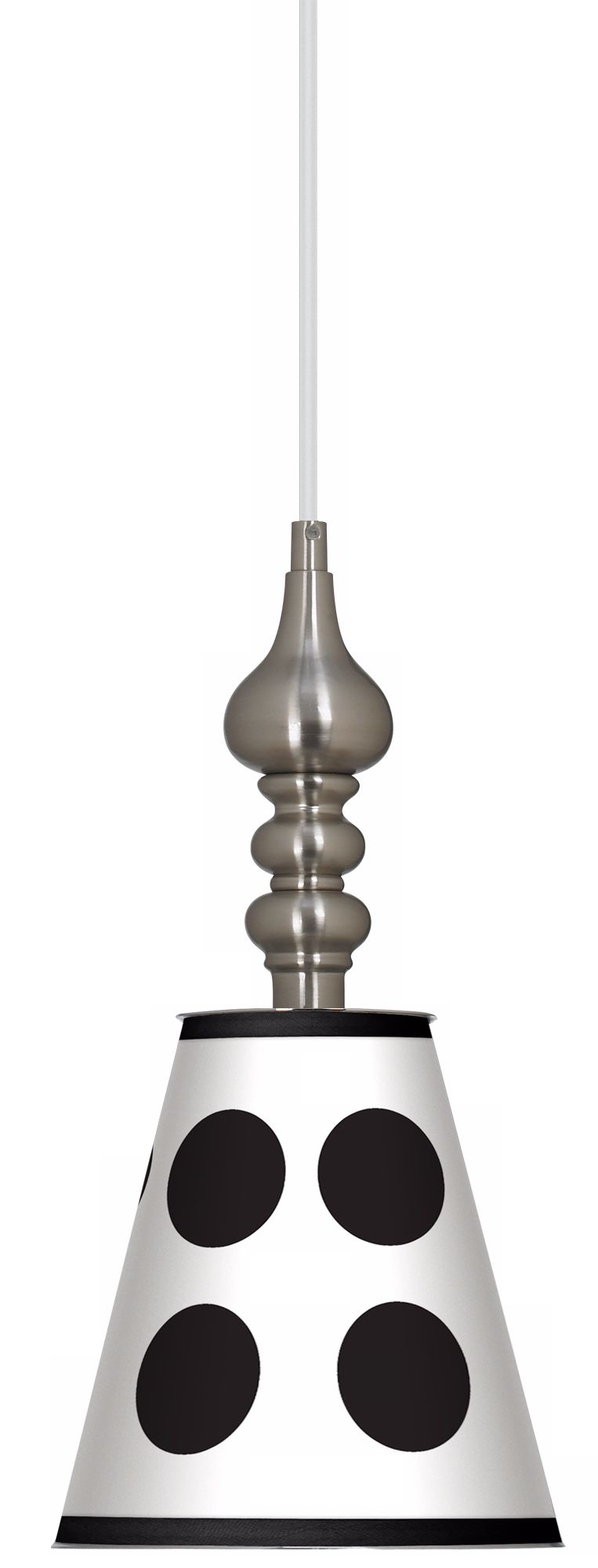 Black Orbs 7 1/2" Wide Brushed Steel Mini Pendant