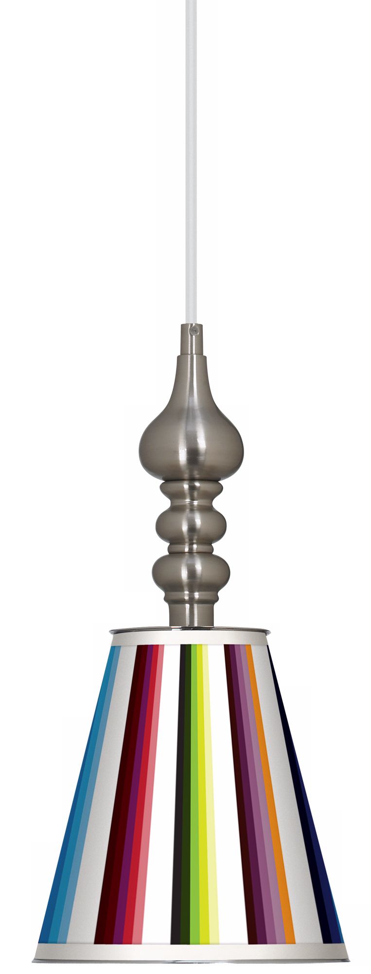 Technocolors 7 1/2" Wide Brushed Steel Mini Pendant