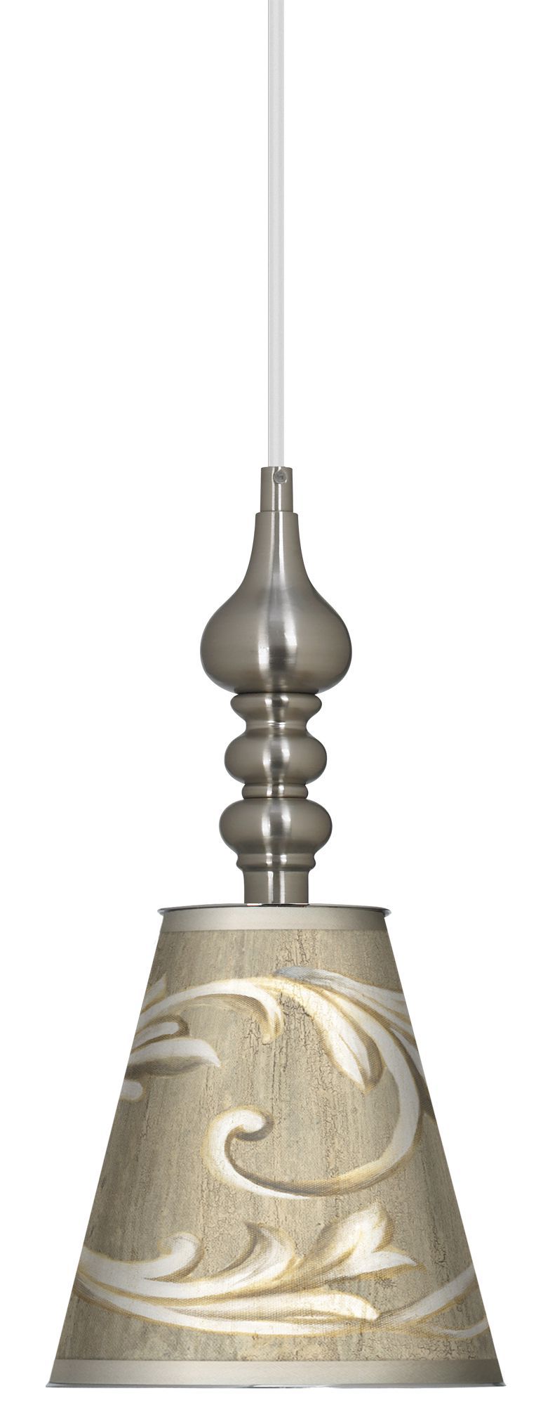 Laurel Court Brushed Steel Finish 7 1/2" Wide Mini Pendant