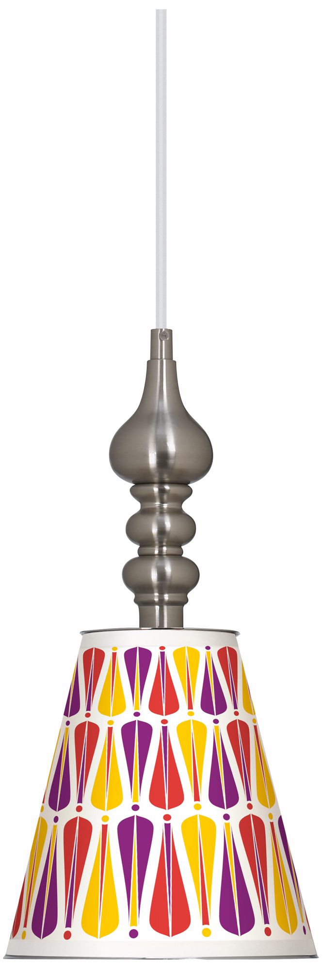 Hinder Giclee 7 1/2" Wide Brushed Steel Mini Pendant