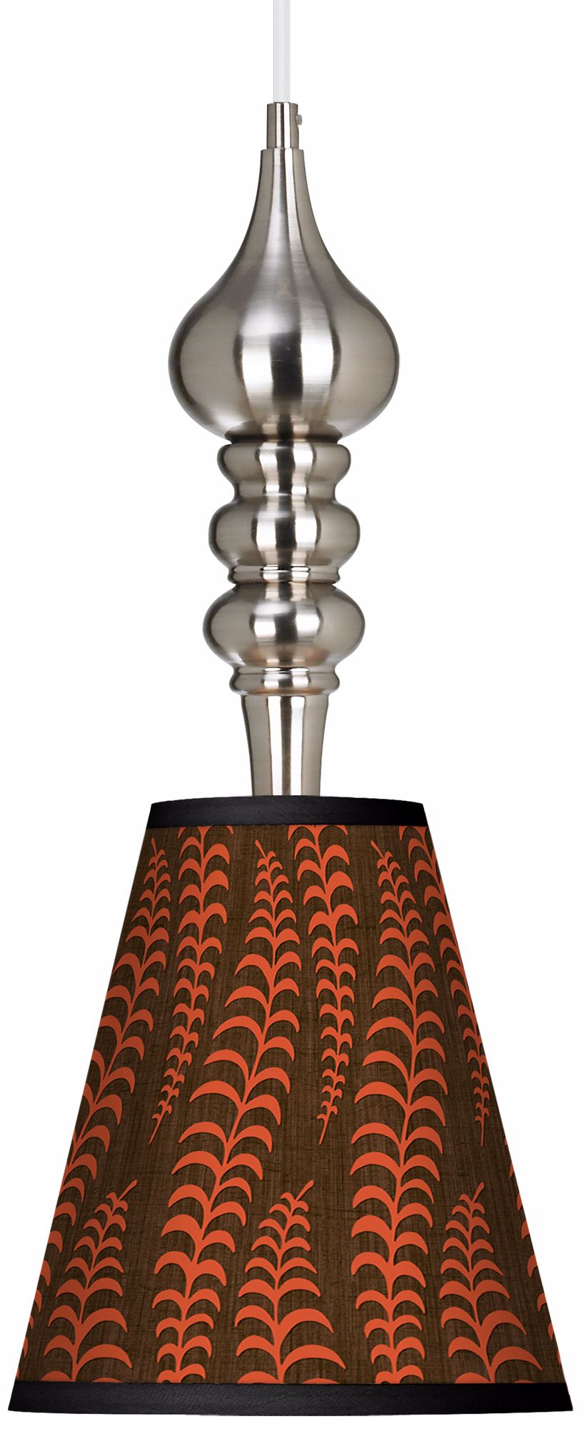 Stacy Garcia Fancy Fern Coral 9 1/4" Brushed Steel Pendant