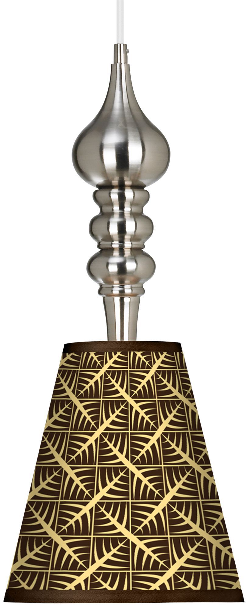 Tan Wailia 9 1/4" Wide Brushed Steel Pendant Light