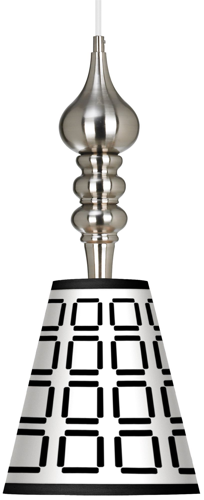Open Grid 9 1/4" Wide Brushed Steel Pendant Light