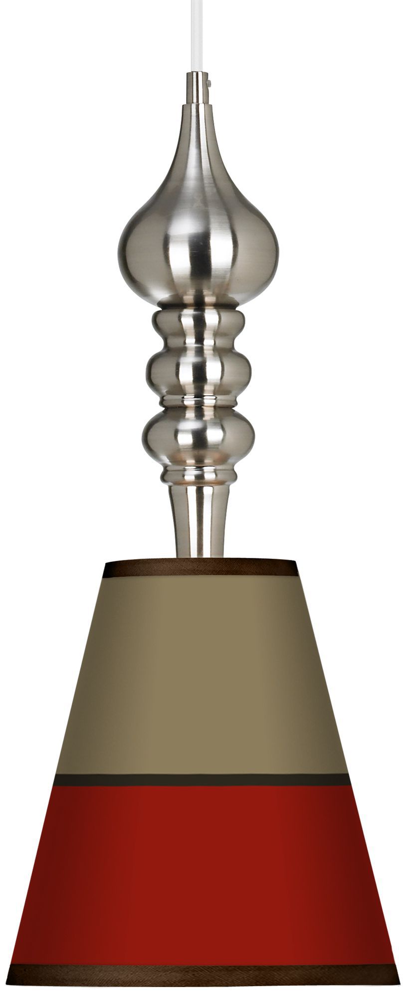 Empire Red 9 1/4" Wide Brushed Steel Pendant Light