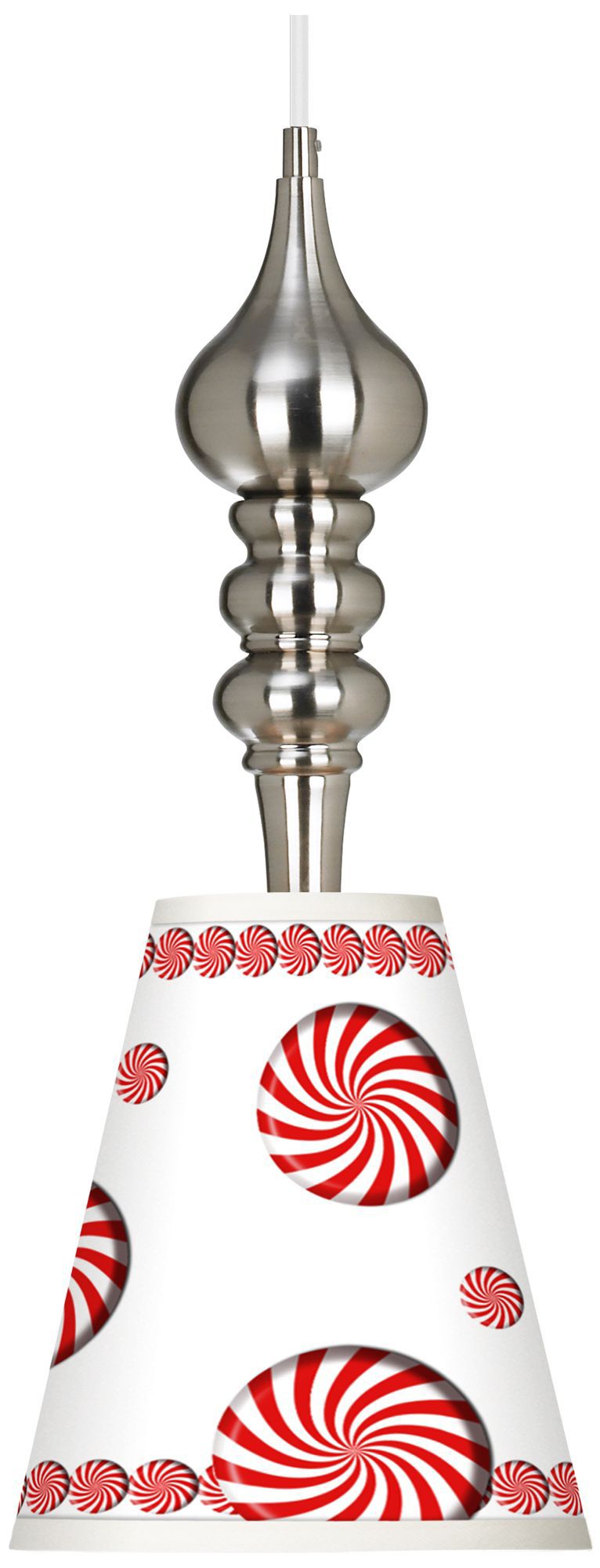 Peppermint Pinwheels Giclee 9 1/4" Wide Mini Pendant