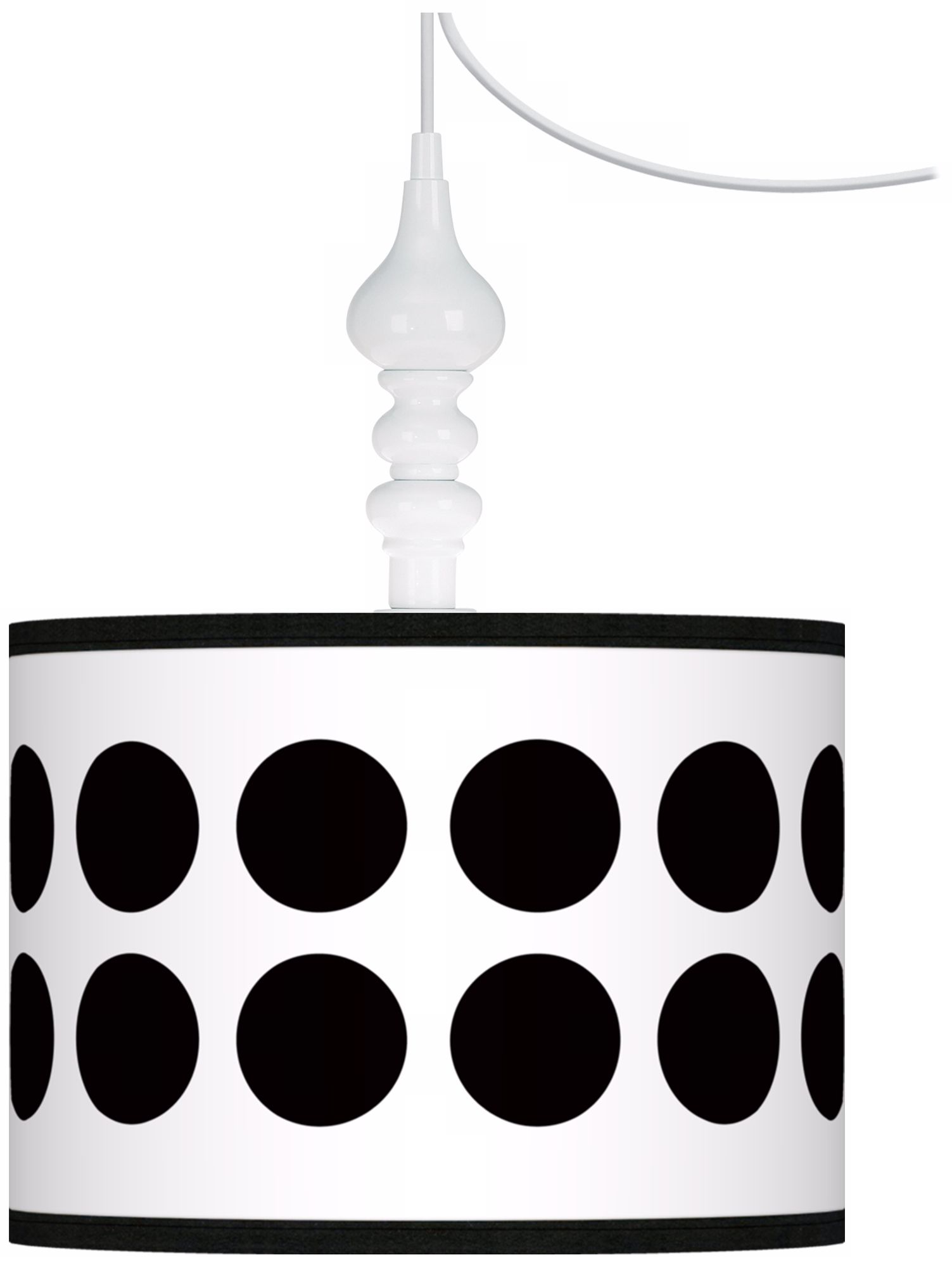Black Orbs 13 1/2" Wide White Swag Chandelier