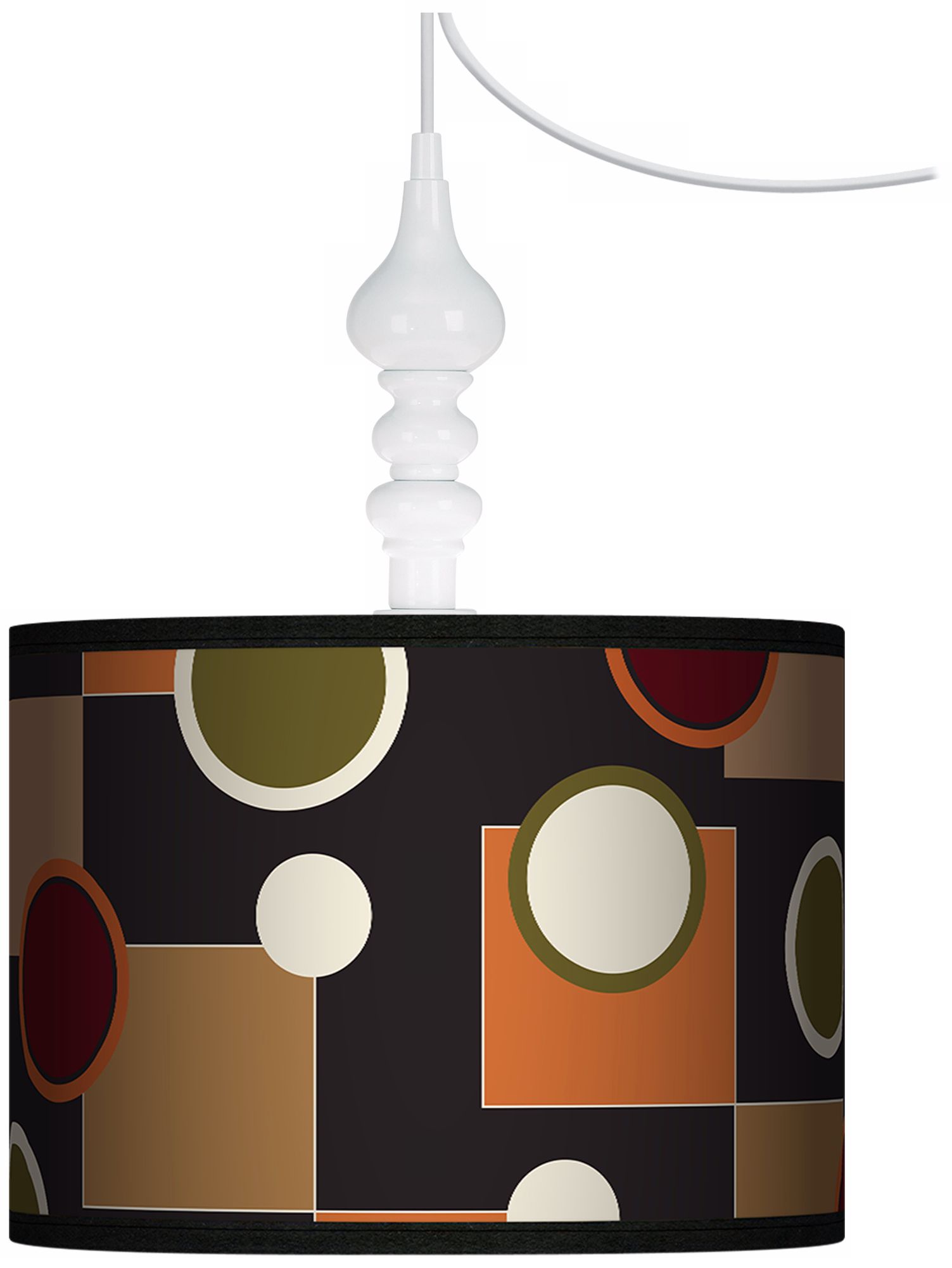 Retro Medley 13 1/2" Wide White Swag Chandelier