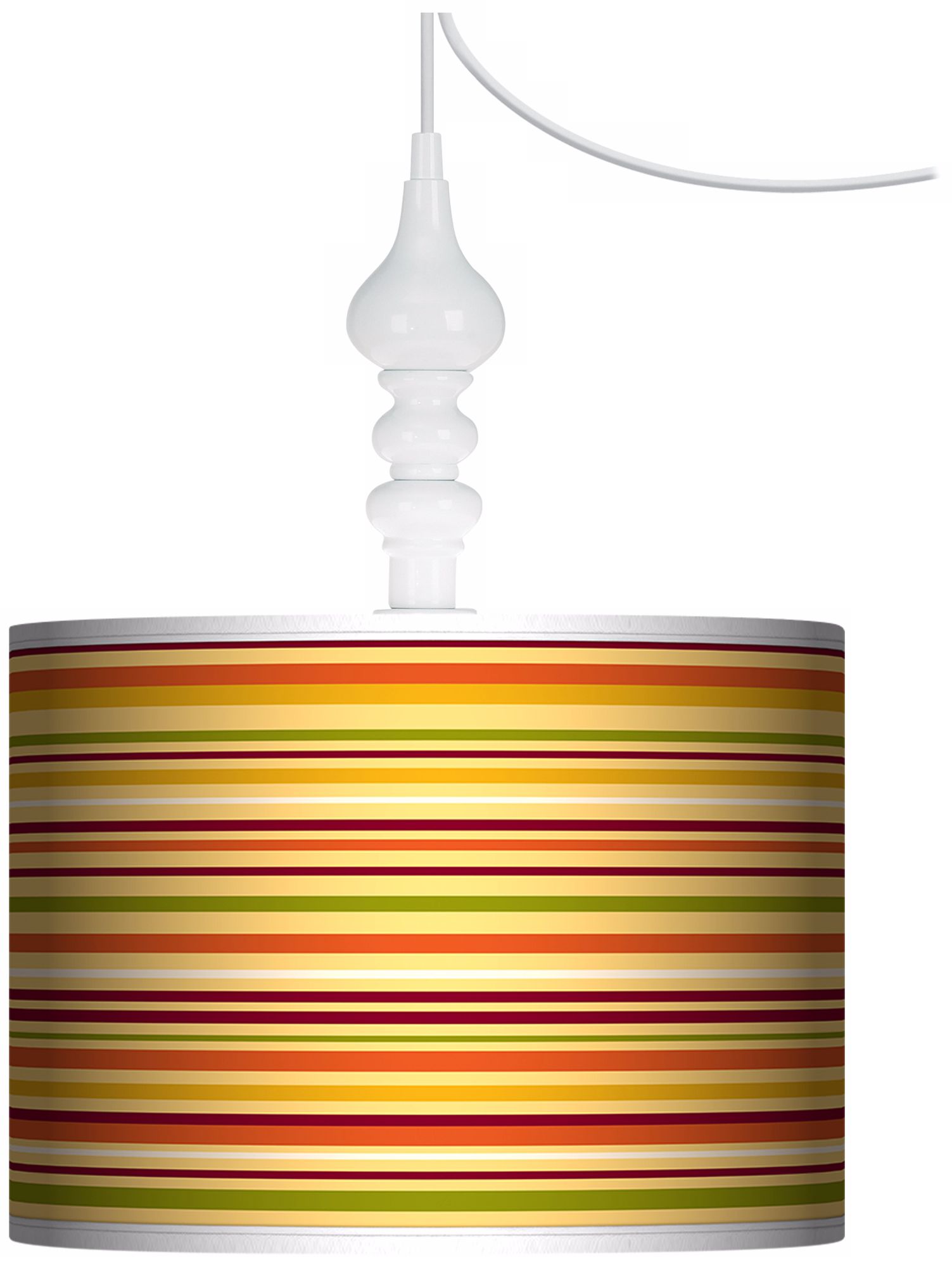 Stacy Garcia Harvest Stripe 13 1/2" White Swag Chandelier