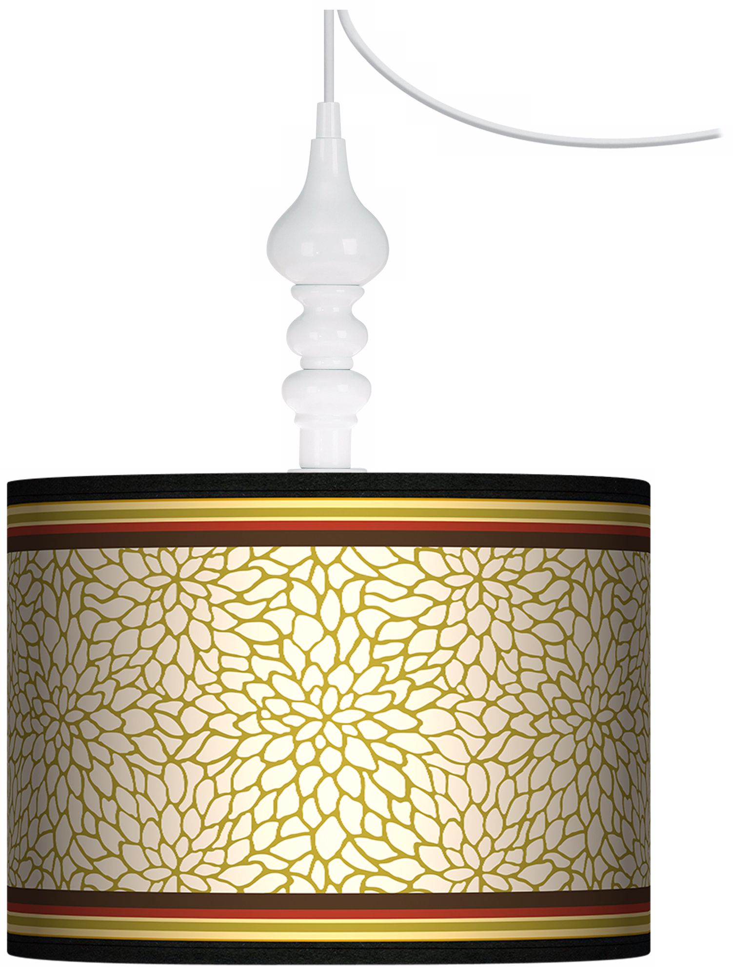 Stacy Garcia Spice Dahlia 13 1/2" White Swag Chandelier