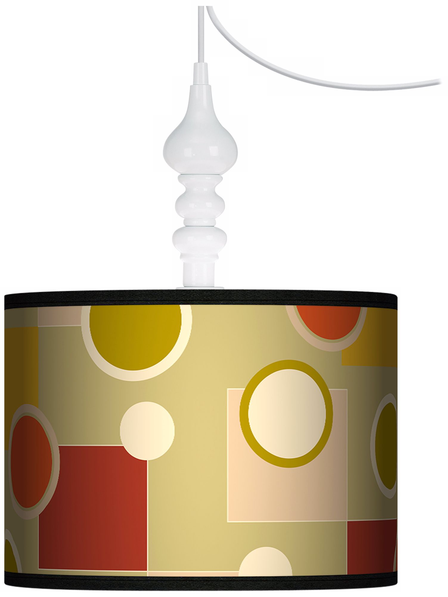Retro Citrus Medley 13 1/2" Wide White Swag Chandelier