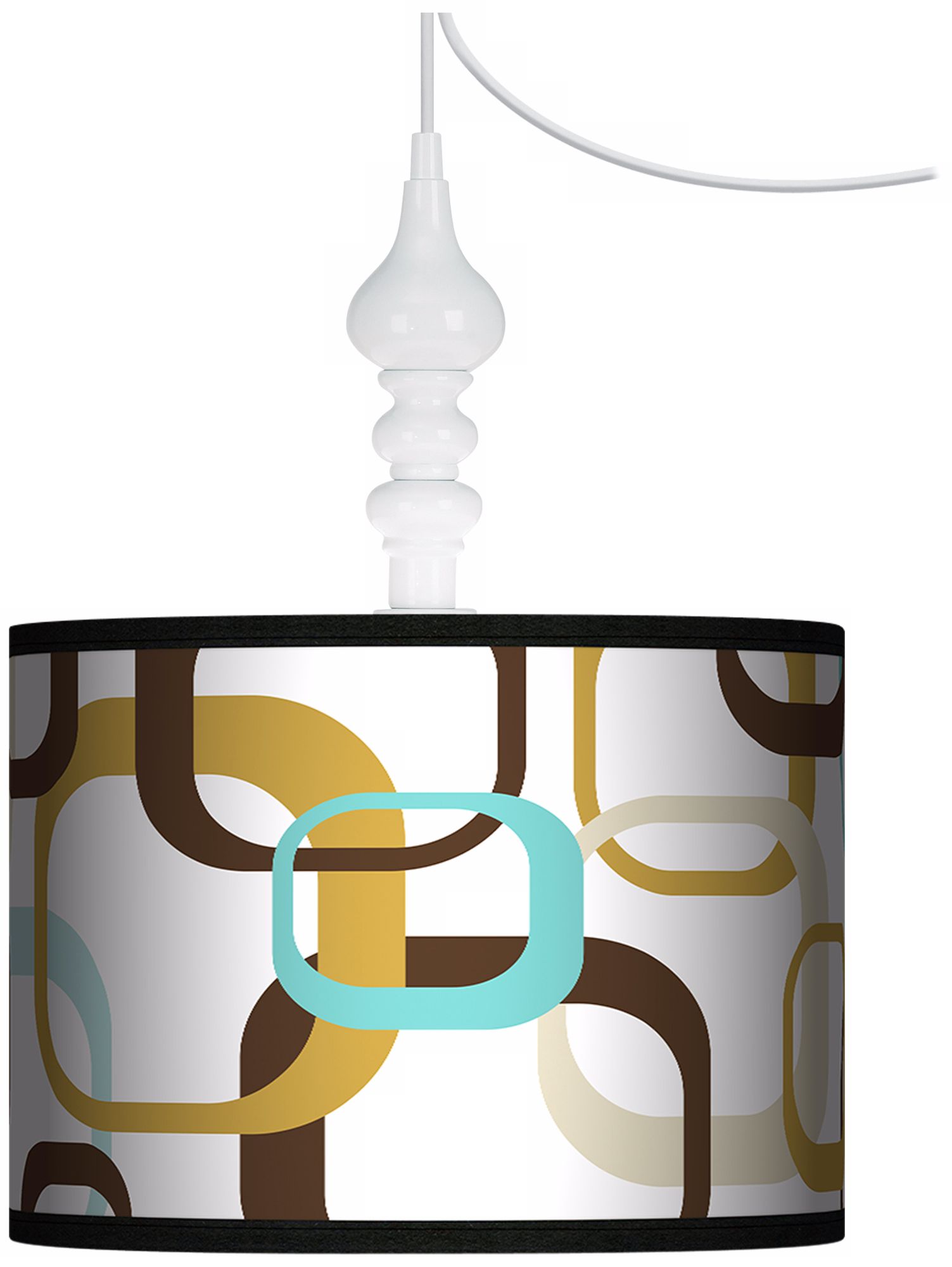 Countess Square Scramble 13 1/2" Wide White Swag Chandelier