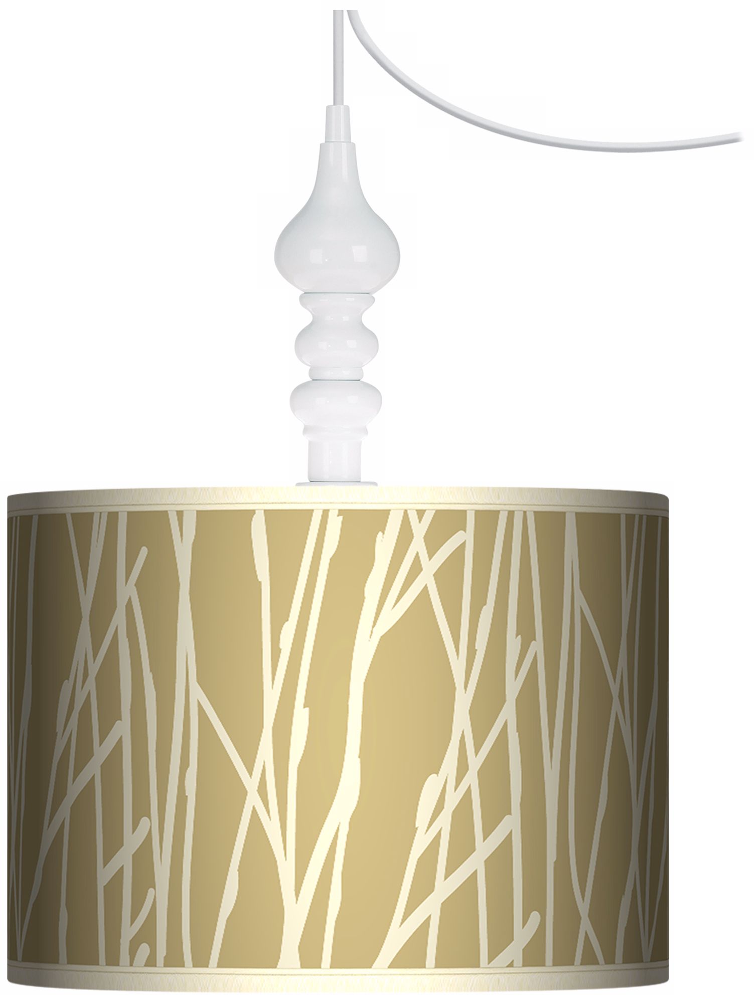 Stacy Garcia Twiggy Birch 13 1/2" Wide White Swag Chandelier
