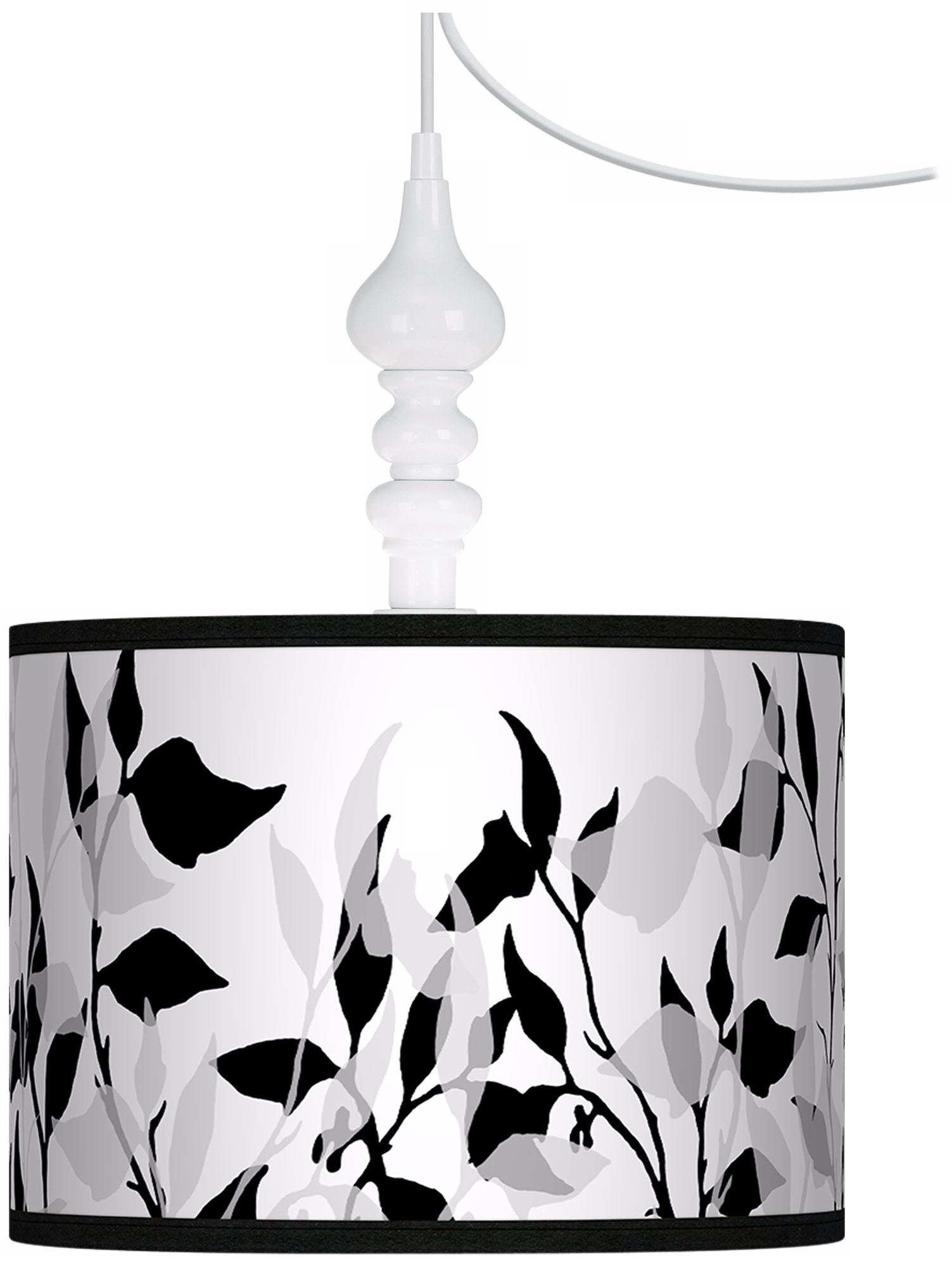 Tree Tone Leaves 13 1/2" Wide White Swag Chandelier