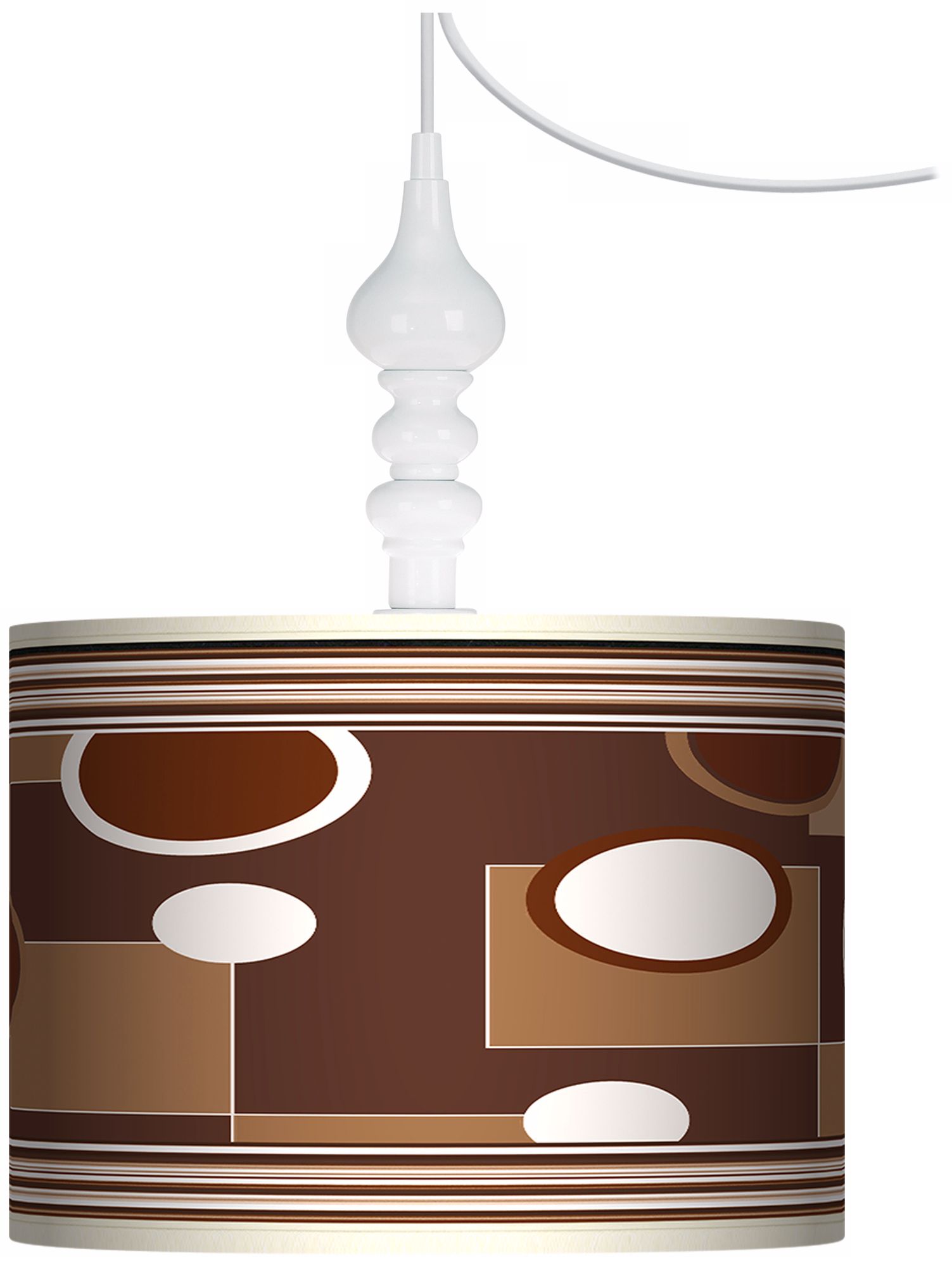 Floating 13 1/2" Wide White Swag Chandelier