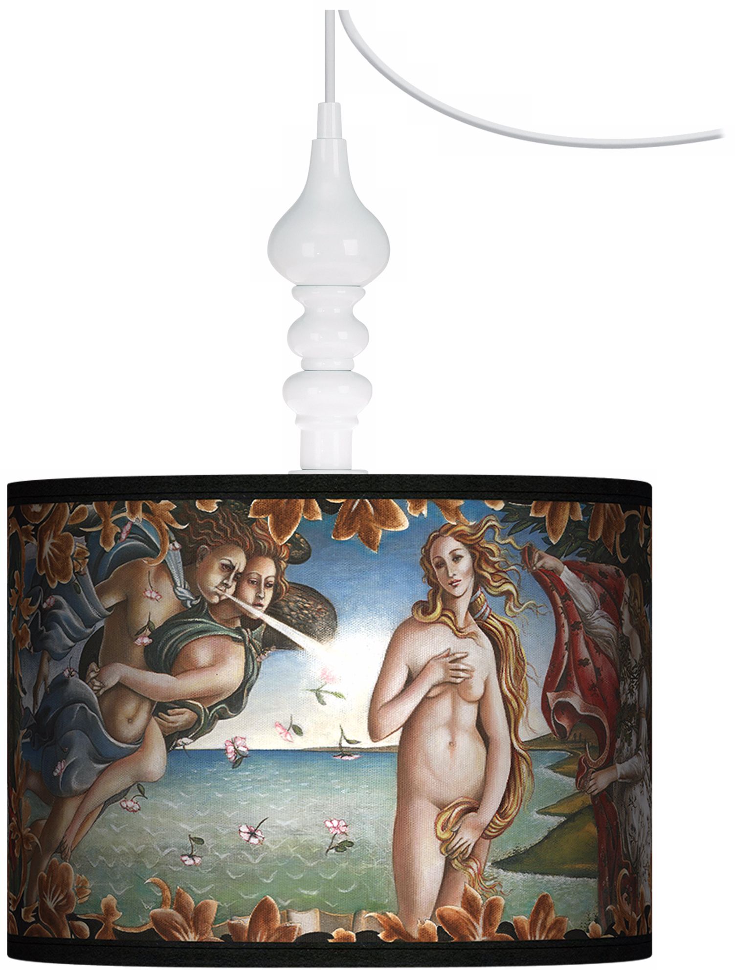 Arrival Of Venus 13 1/2" Wide White Swag Chandelier