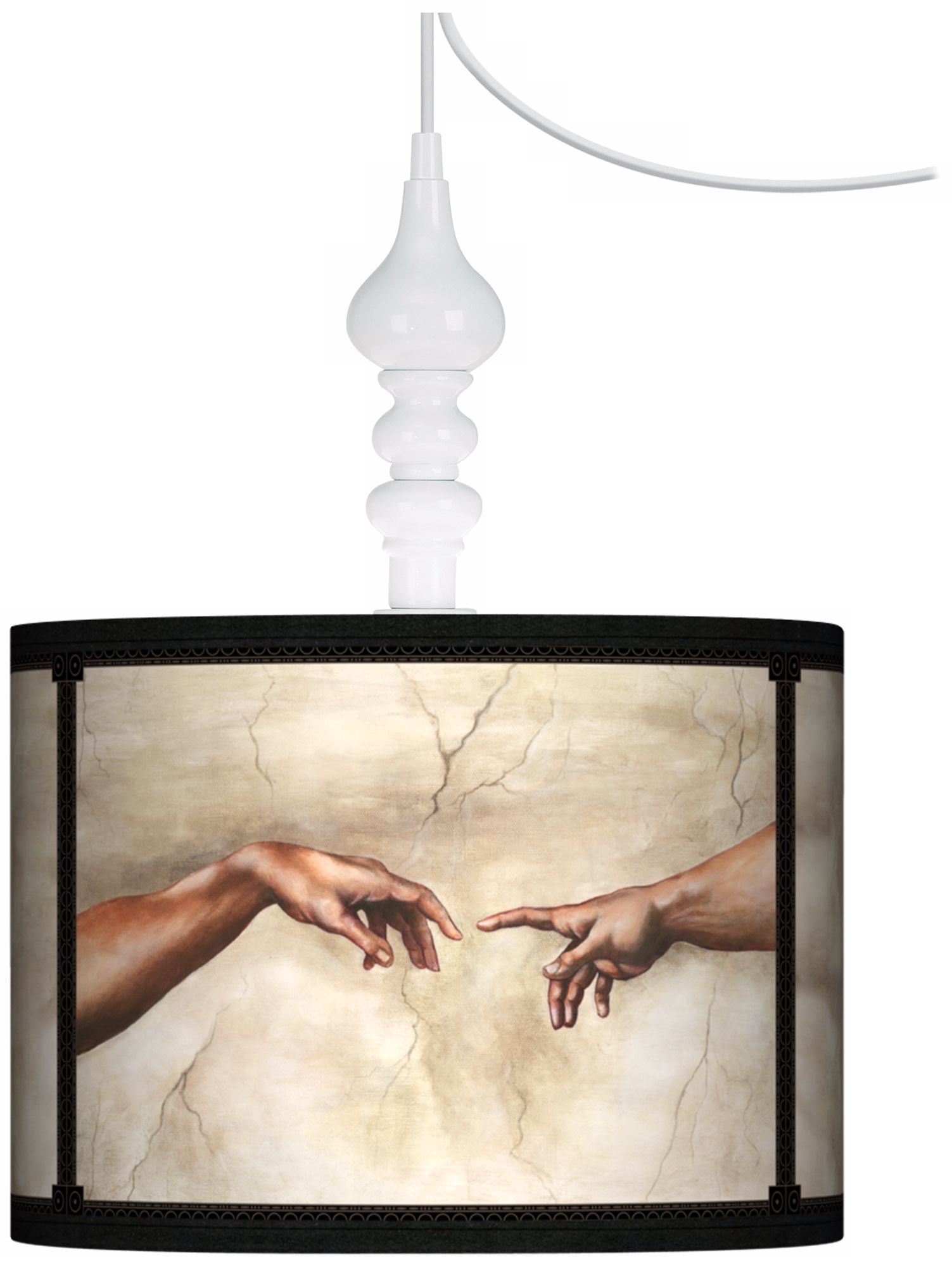 Genesis 13 1/2" Wide White Swag Pendant