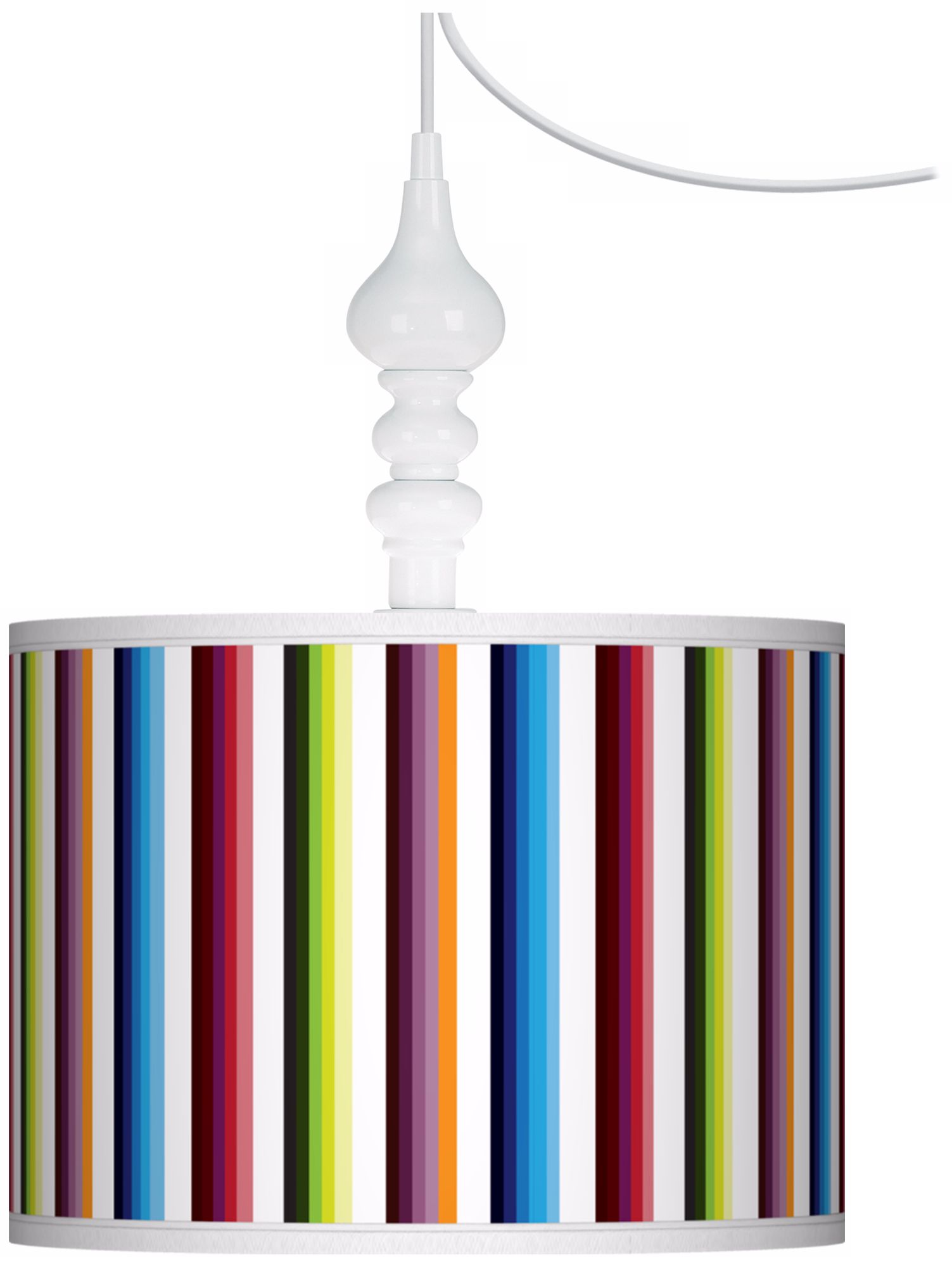 Technocolors White 13 1/2" Wide Swag Pendant
