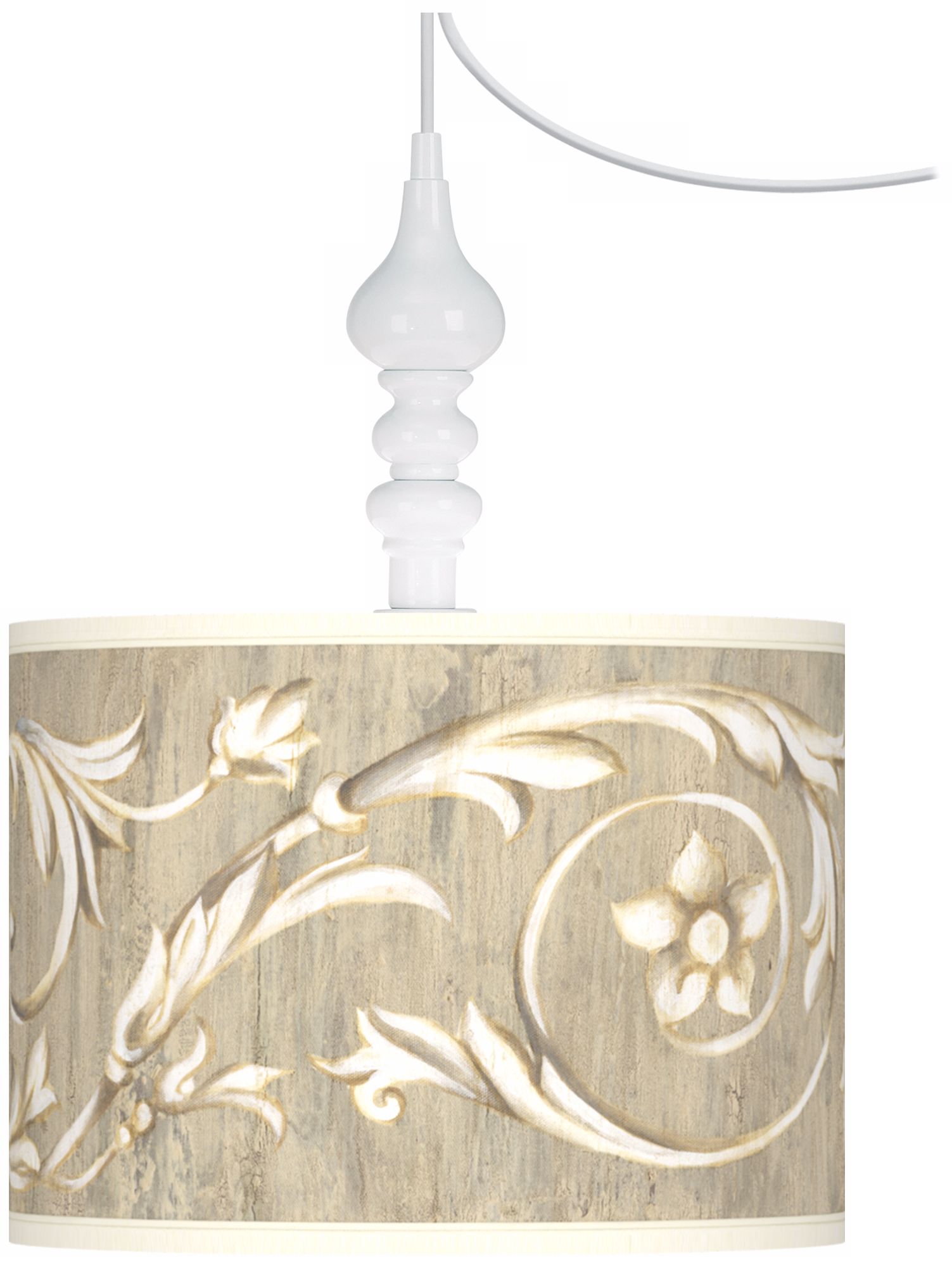 Laurel Court White 13 1/2" Wide Swag Pendant