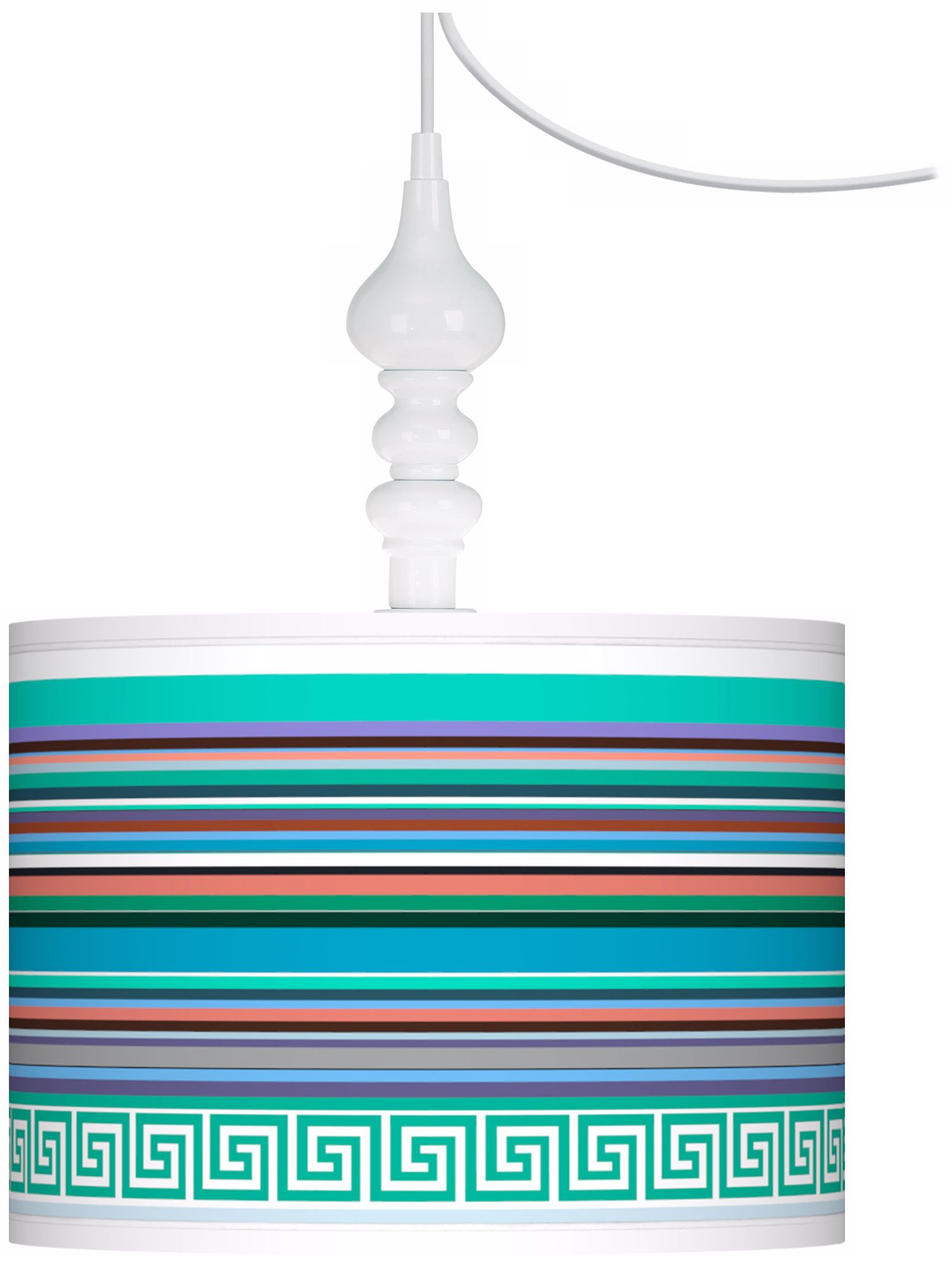 Key West Party Time 13 1/2" Wide White Swag Chandelier