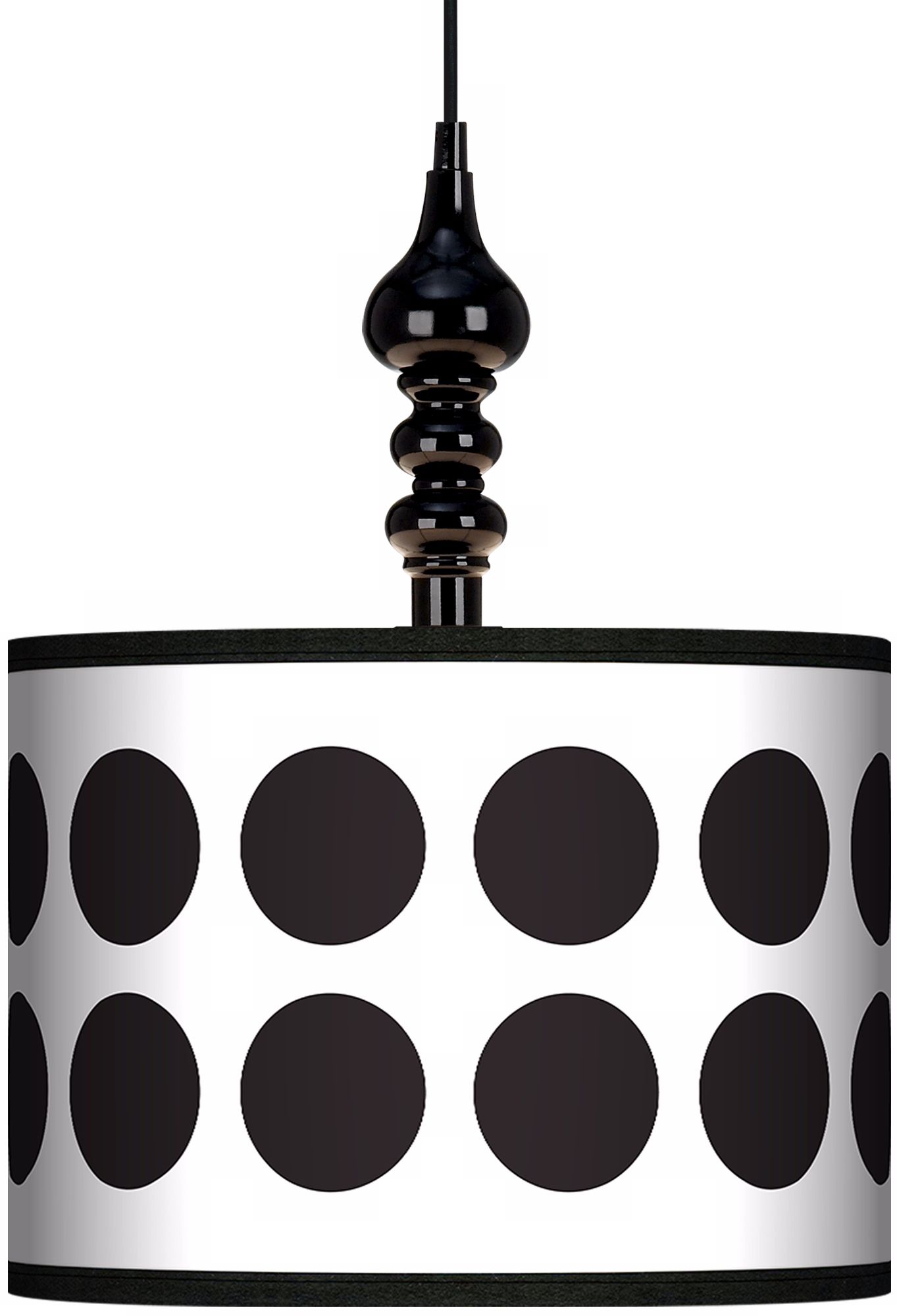 Black Orbs 13 1/2" Wide Black Swag Chandelier