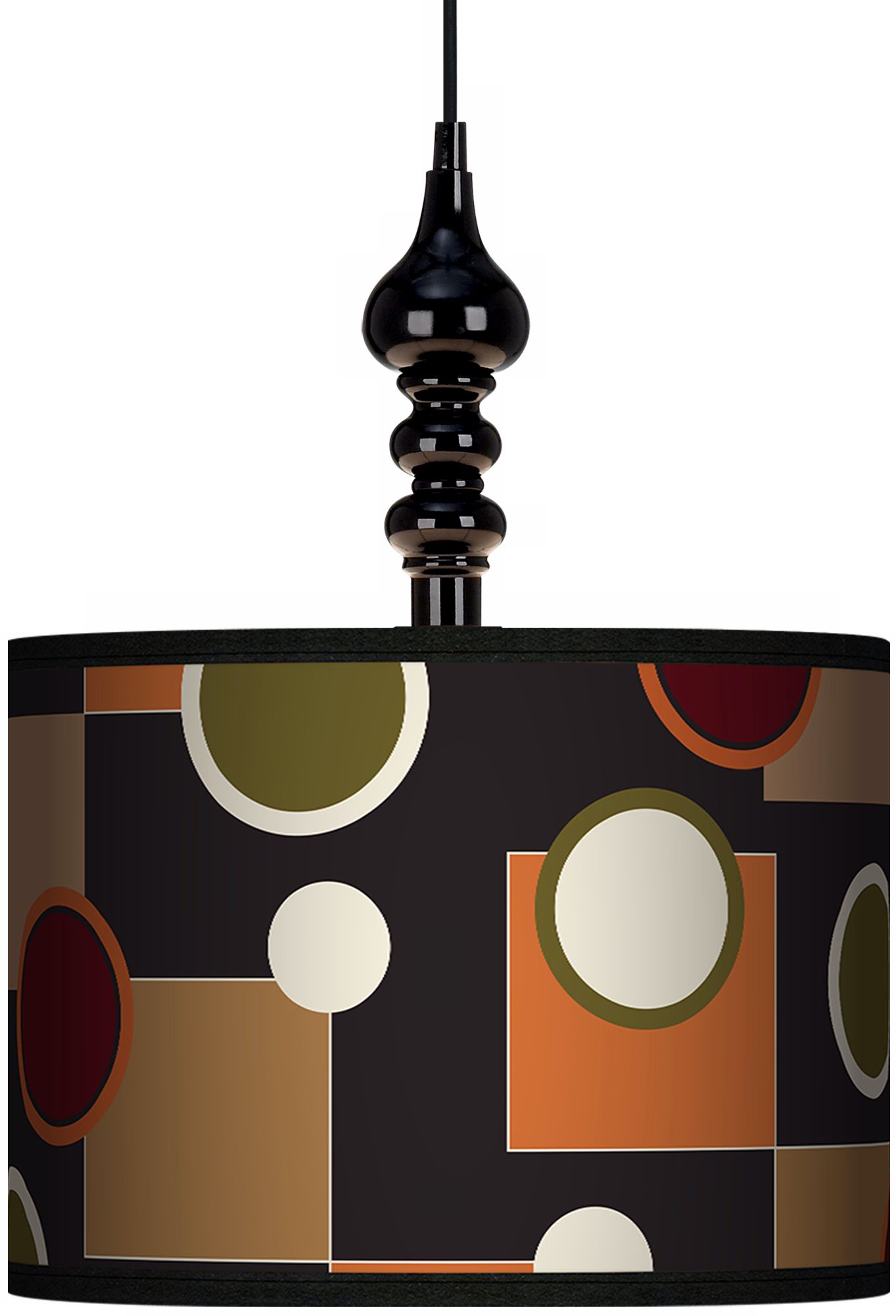 Retro Medley 13 1/2" Wide Black Swag Chandelier