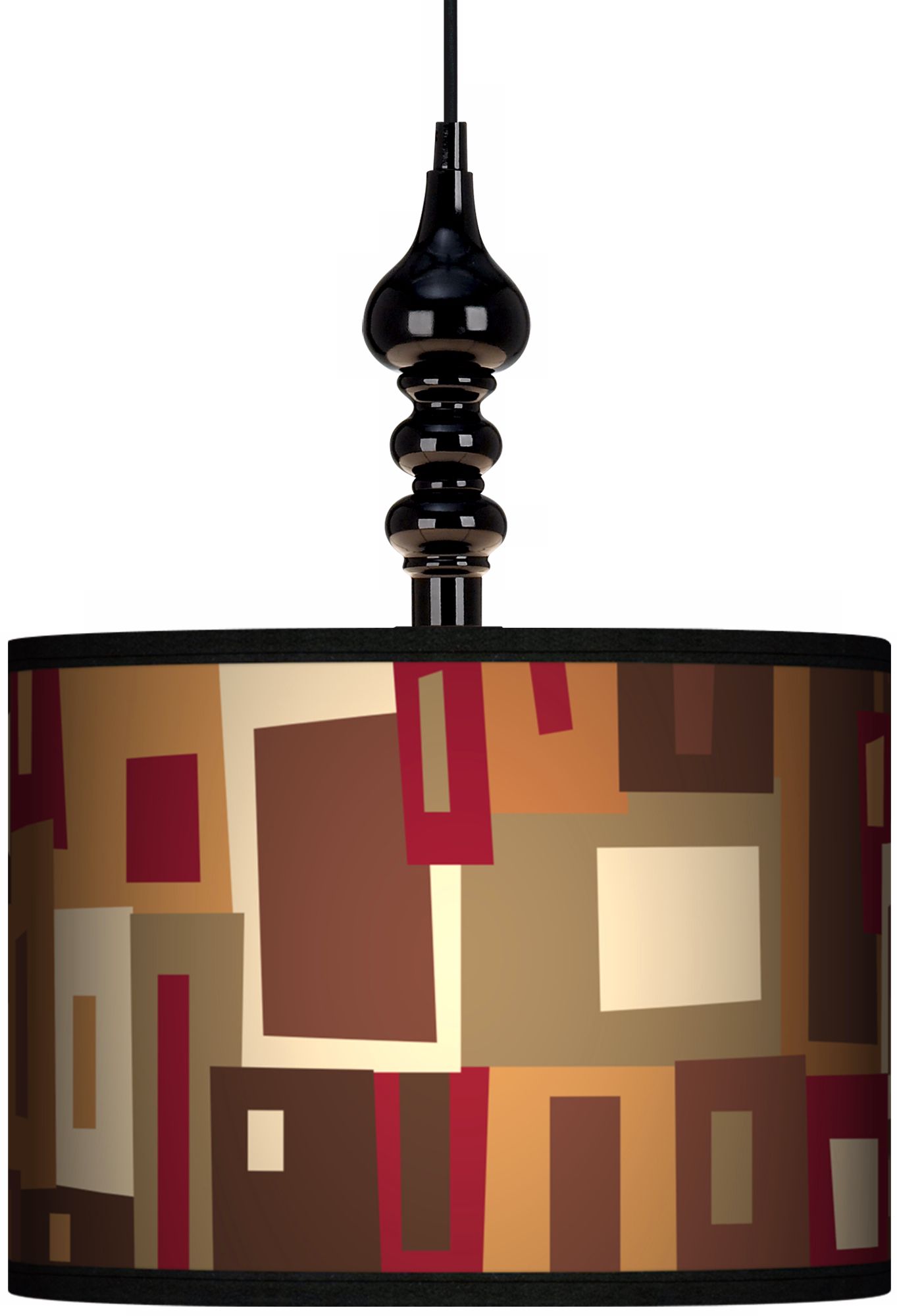 Earth Palette 13 1/2" Wide Black Swag Chandelier