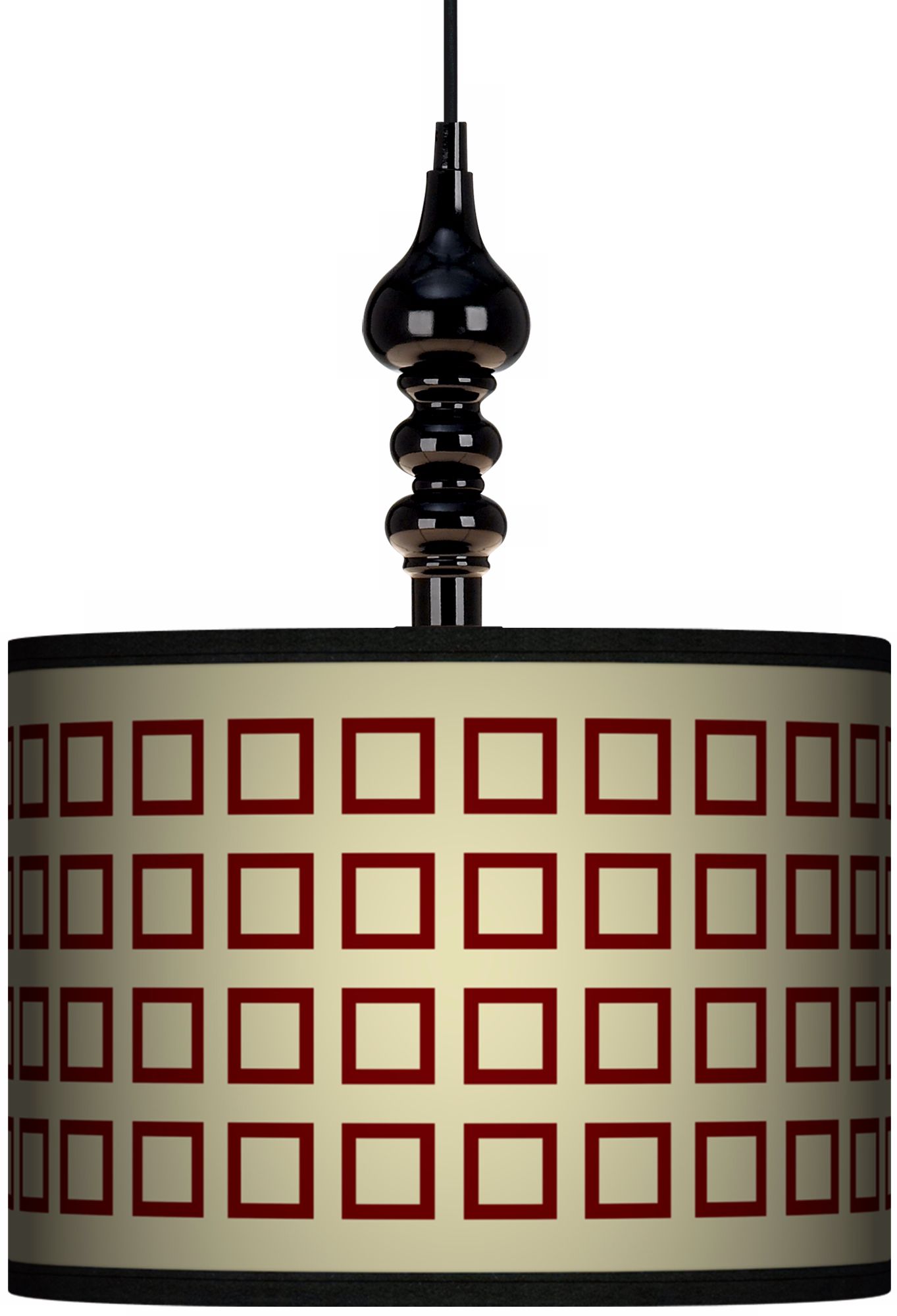 Simply Squares 13 1/2" Wide Black Swag Chandelier