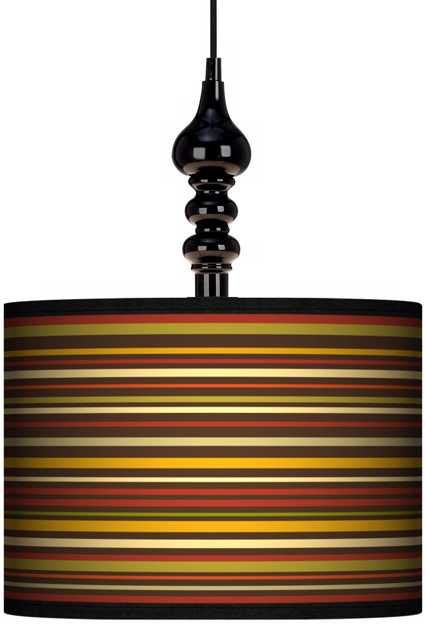 Stacy Garcia Spice Stripe 13 1/2" Wide Black Swag Chandelier