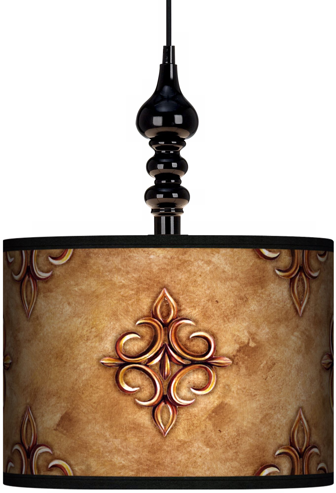 Estate Nutmeg 13 1/2" Wide Black Swag Chandelier