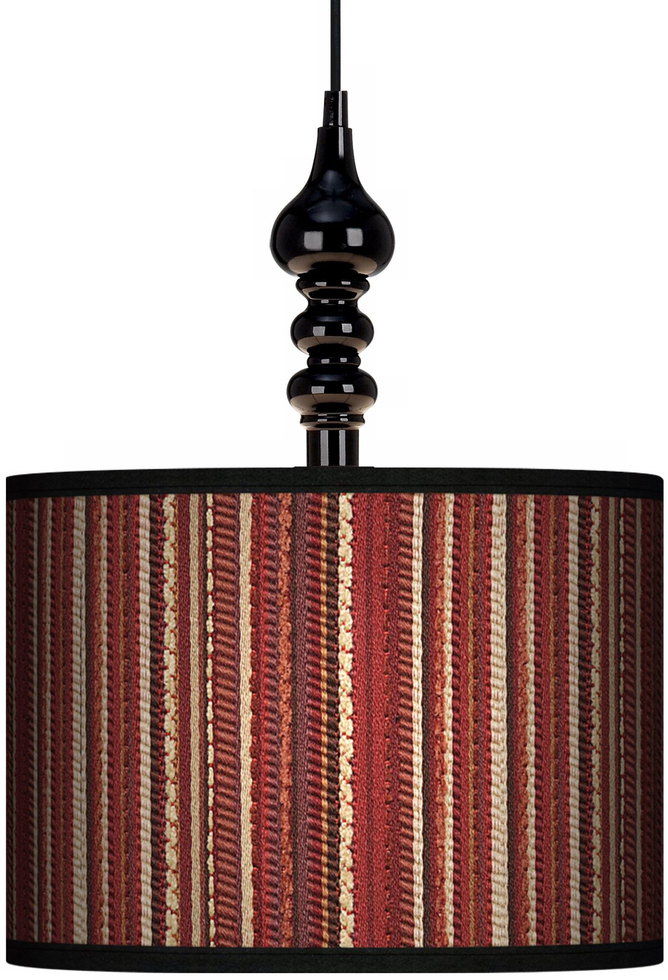 Woven 13 1/2" Wide Black Swag Chandelier
