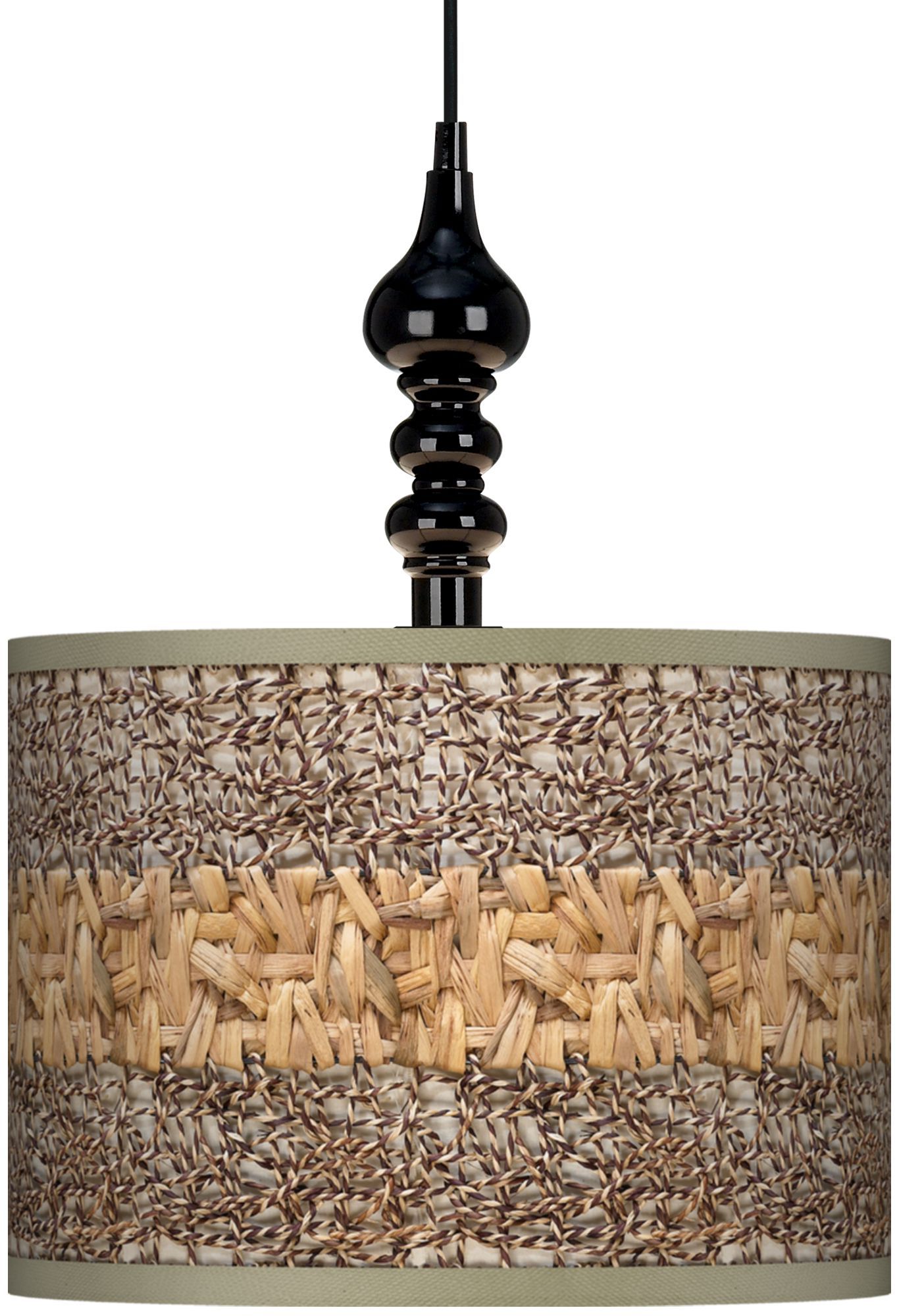 Woven Fundamentals 13 1/2" Wide Black Swag Chandelier