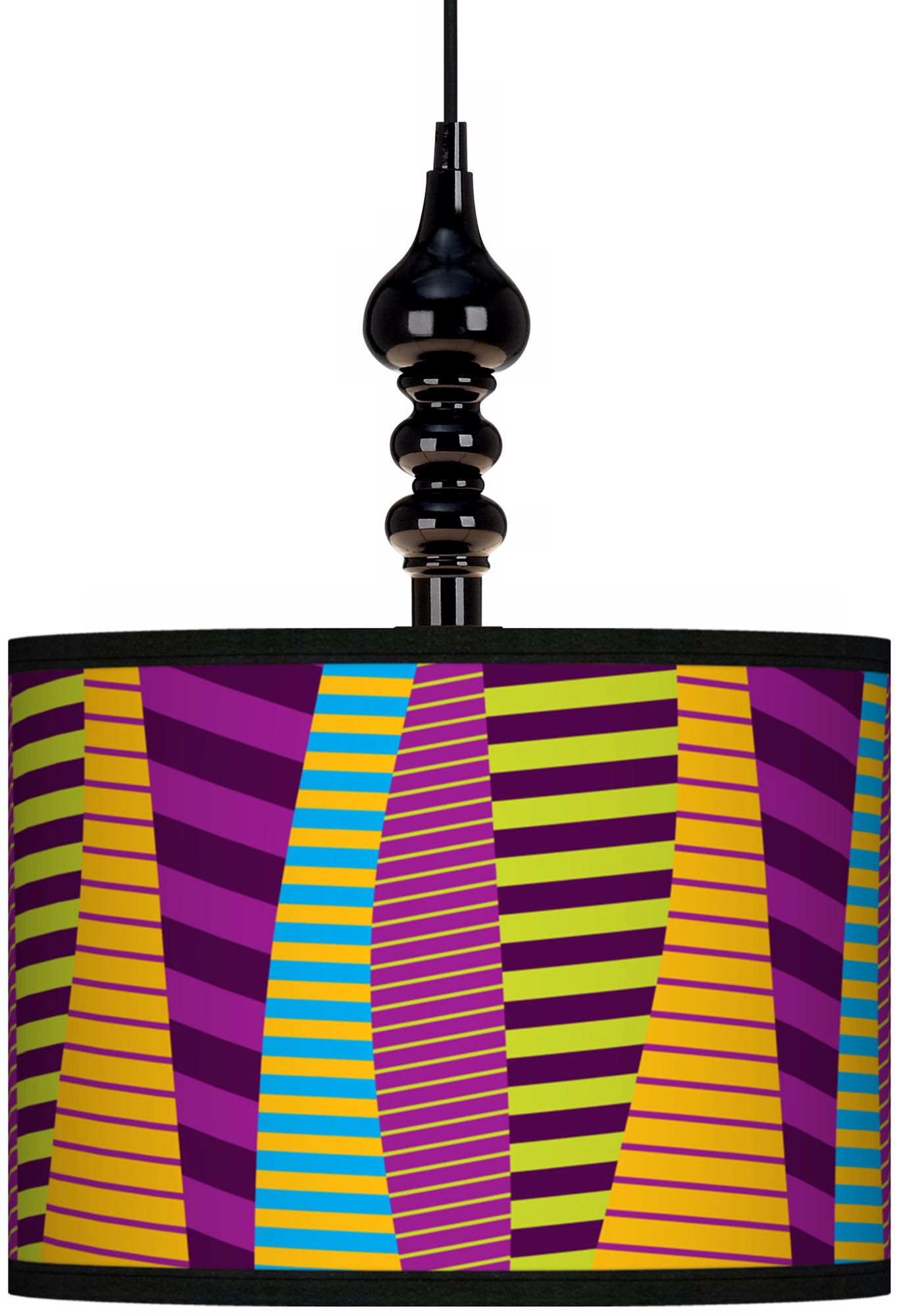 Mambo 13 1/2" Wide Black Swag Chandelier