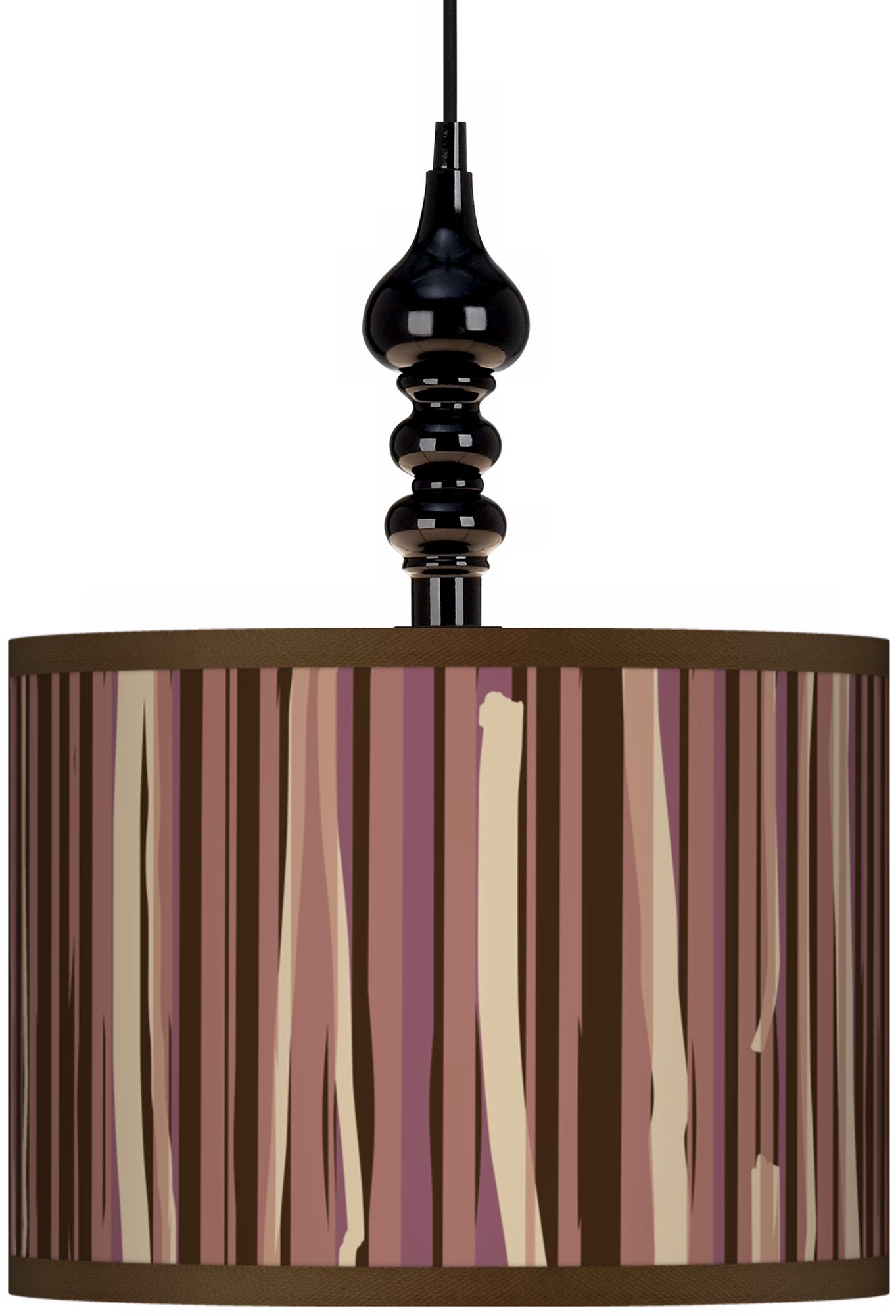 Kalahari Lines 13 1/2" Wide Black Swag Chandelier