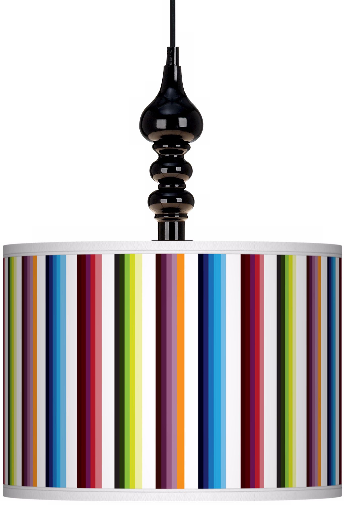 Technocolors 13 1/2" Wide Black Swag Chandelier