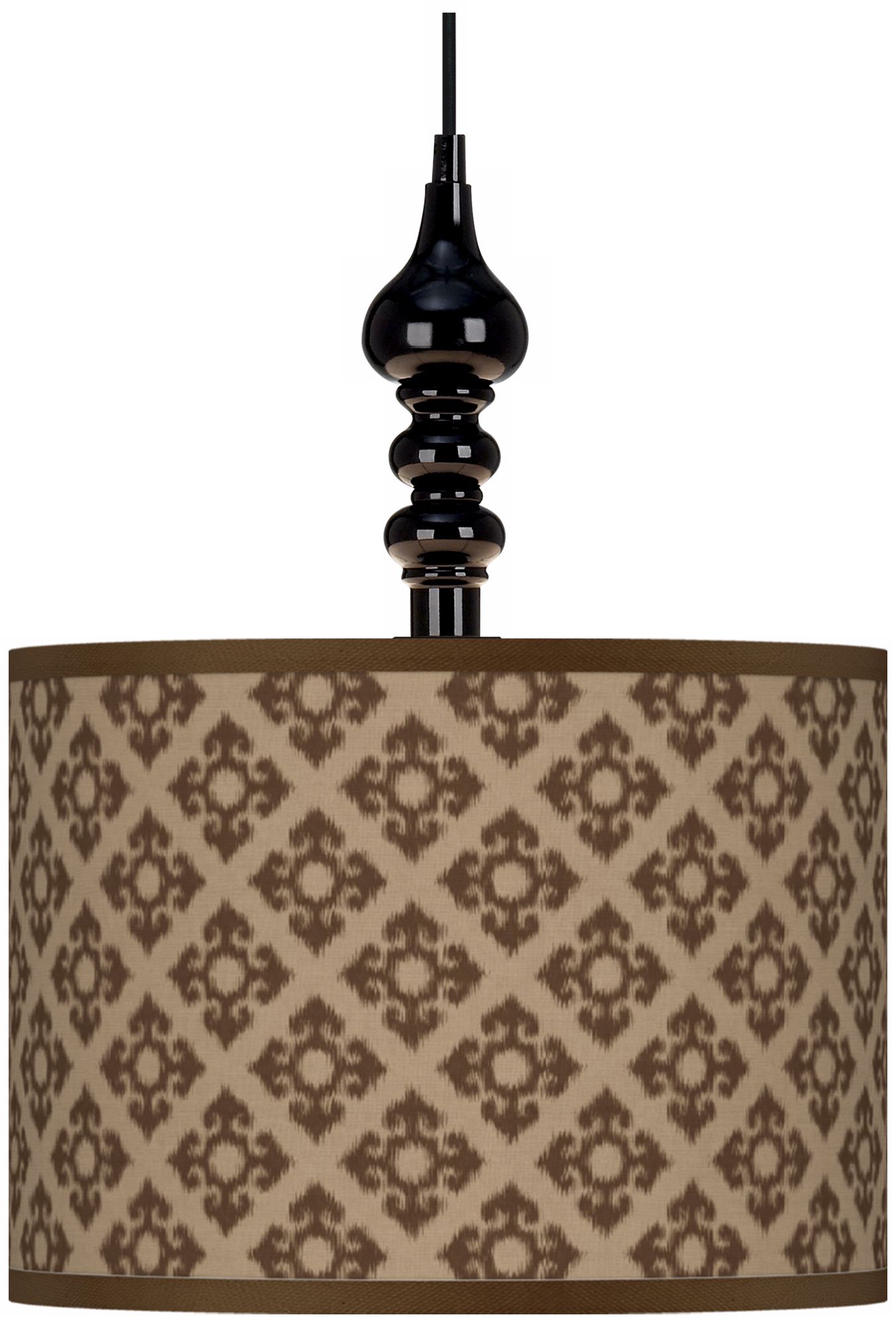 Grevena Giclee Pattern 13 1/2" Wide Plug-In Swag Pendant