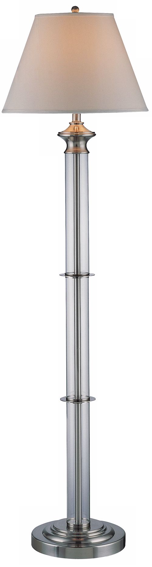 Lite Source Zelda Clear Glass Pole Floor Lamp