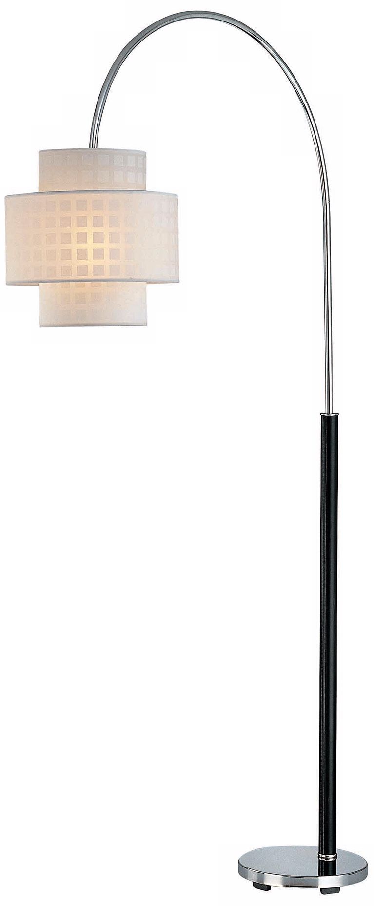 Lite Source Olina Chrome and Leather Wrap Arch Floor Lamp