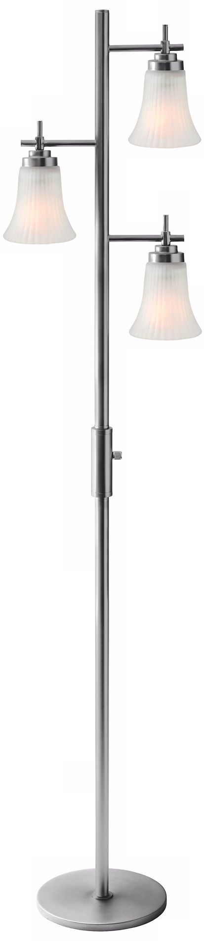Lite Source Bendek Frosted Glass 3-Light Floor Lamp