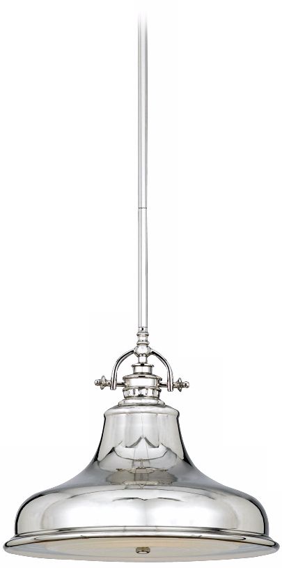 Emery Silver Finish Rod Hung 13 1/2" Wide Pendant Chandelier